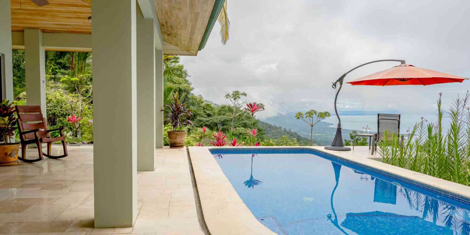 TropicalInvestments_CasaEscondida_CostaVerdes_Osa_CostaRica_–15 Stunning 3-Bedroom Home with Whale’s Tail View on Estate Property with Space to Build your Dream Home in Costa Verde Estates above Dominical Costa Rica