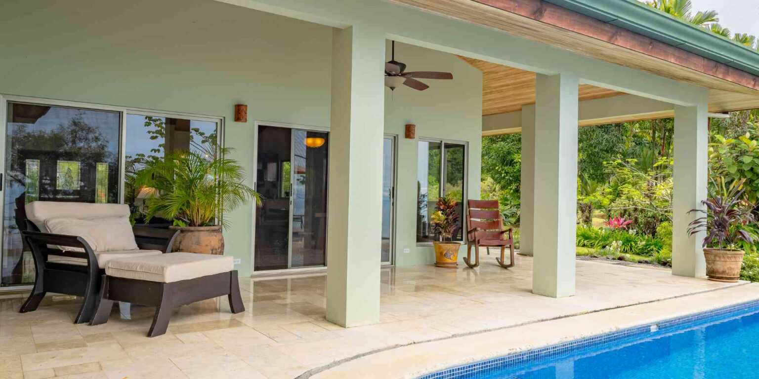 TropicalInvestments_CasaEscondida_CostaVerdes_Osa_CostaRica_–12 Stunning 3-Bedroom Home with Whale’s Tail View on Estate Property with Space to Build your Dream Home in Costa Verde Estates above Dominical Costa Rica