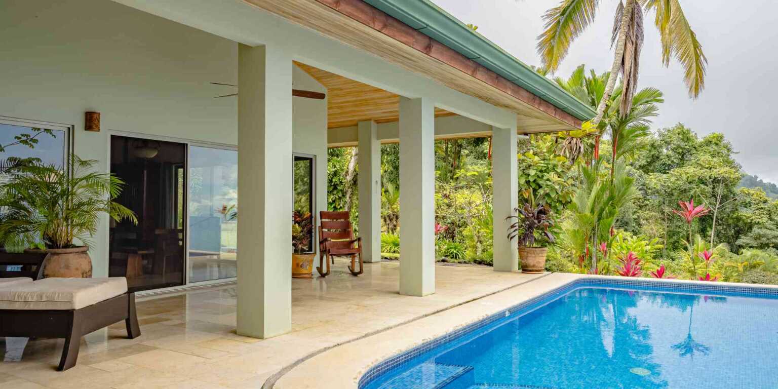 TropicalInvestments_CasaEscondida_CostaVerdes_Osa_CostaRica_–16 Stunning 3-Bedroom Home with Whale’s Tail View on Estate Property with Space to Build your Dream Home in Costa Verde Estates above Dominical Costa Rica