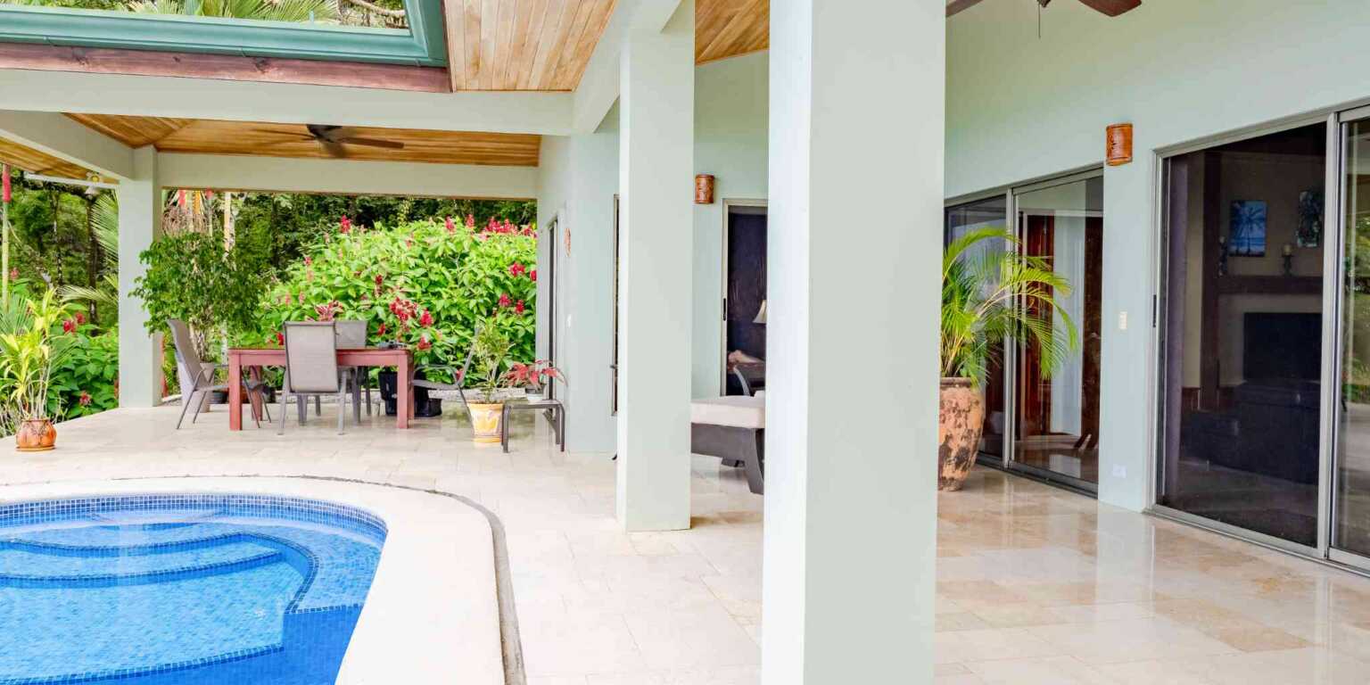 TropicalInvestments_CasaEscondida_CostaVerdes_Osa_CostaRica_–20 Stunning 3-Bedroom Home with Whale’s Tail View on Estate Property with Space to Build your Dream Home in Costa Verde Estates above Dominical Costa Rica