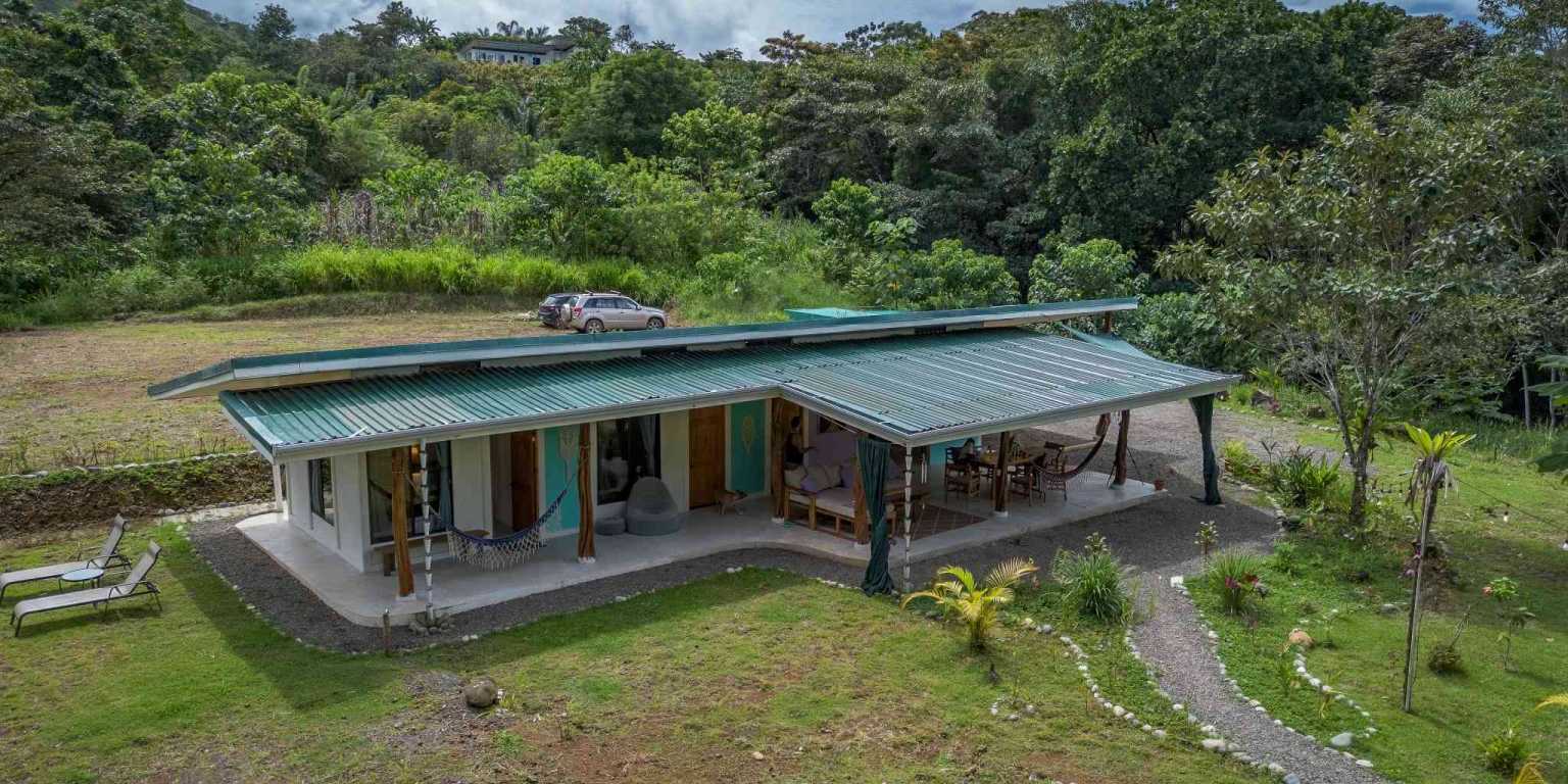 Beautiful Hidden Away 2-Bedroom Home on 2.5 Acres of Land Bordered by a River in Ojochal Costa Rica