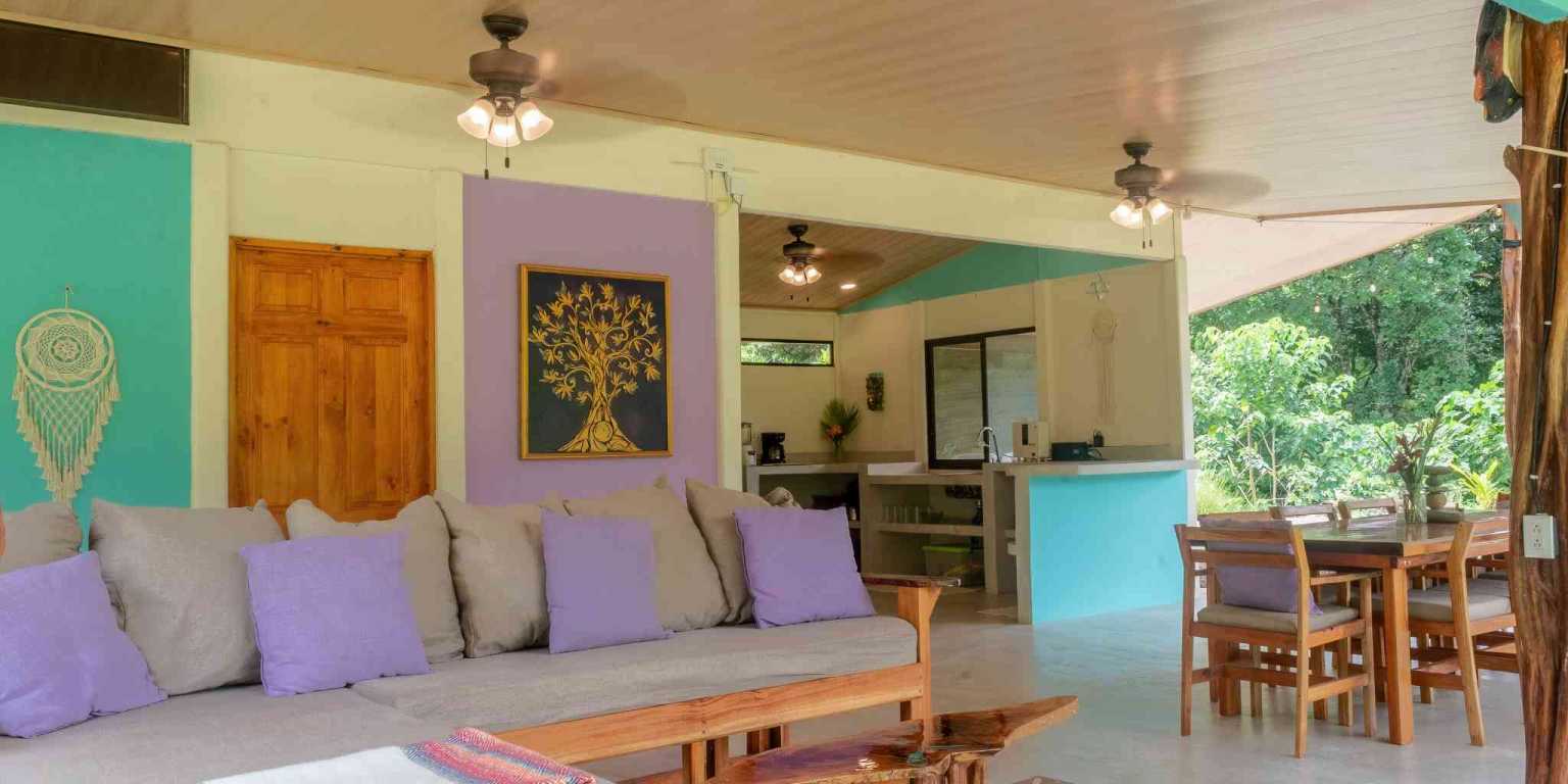 Beautiful Hidden Away 2-Bedroom Home on 2.5 Acres of Land Bordered by a River in Ojochal Costa Rica