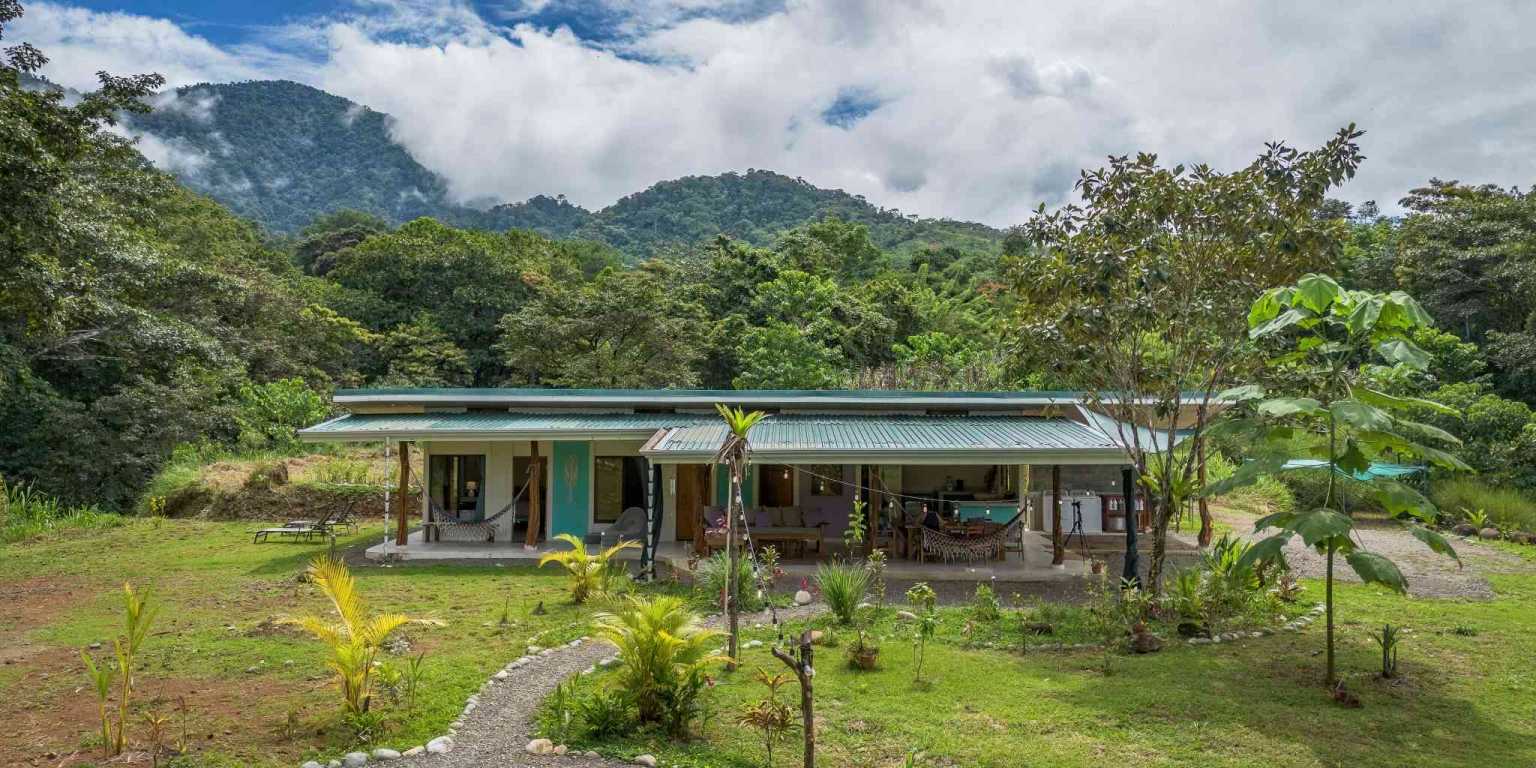 Beautiful Hidden Away 2-Bedroom Home on 2.5 Acres of Land Bordered by a River in Ojochal Costa Rica