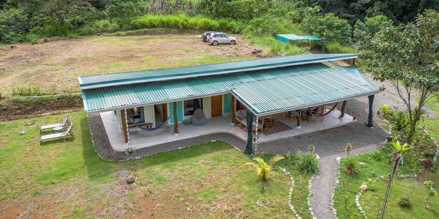 Beautiful Hidden Away 2-Bedroom Home on 2.5 Acres of Land Bordered by a River in Ojochal Costa Rica