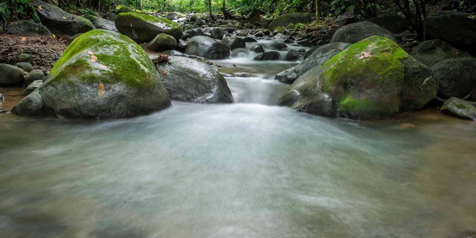 Beautiful Hidden Away 2-Bedroom Home on 2.5 Acres of Land Bordered by a River in Ojochal Costa Rica
