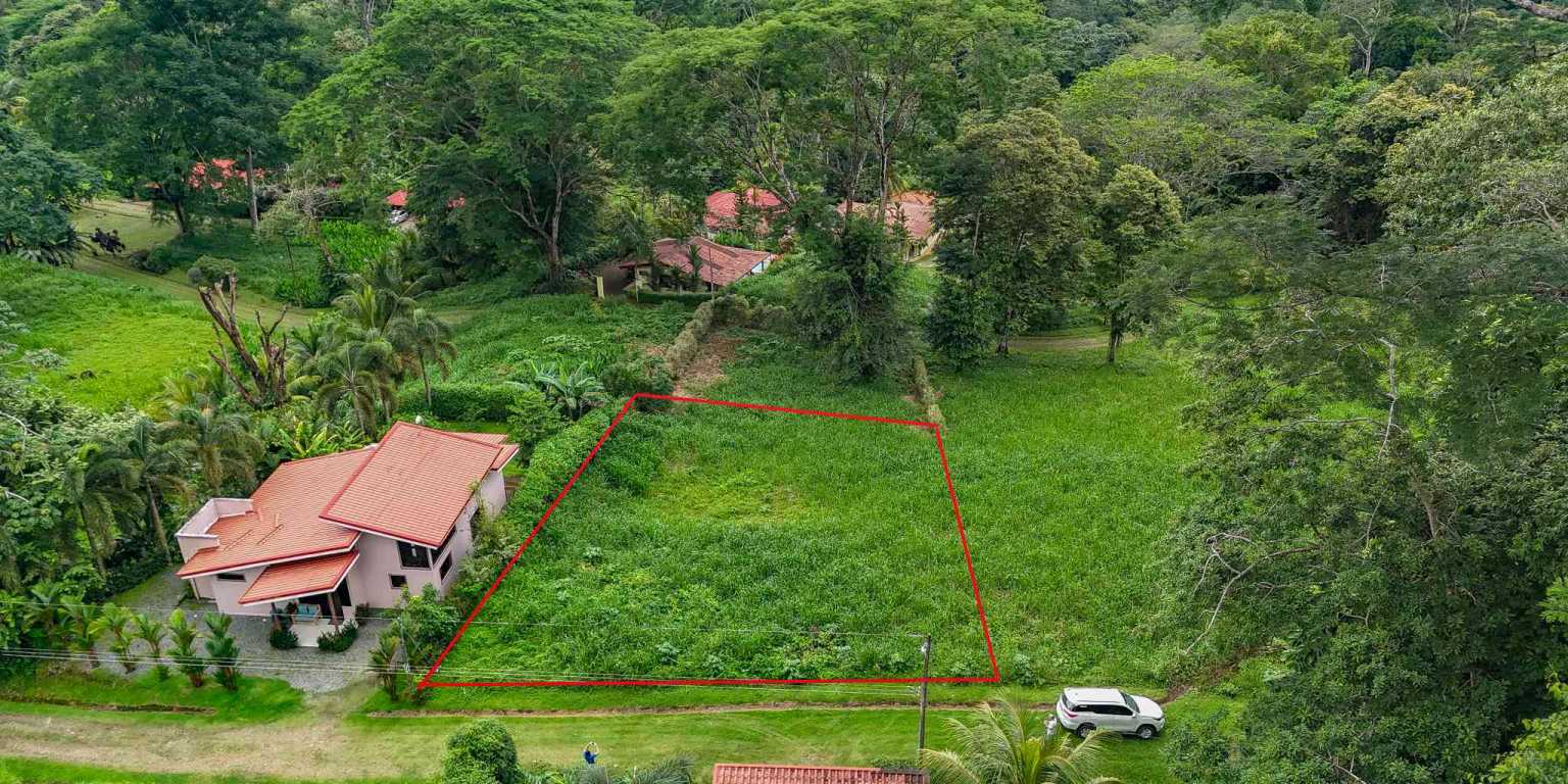100 (2) Beautiful Sunny Lot in a Secure Gated Community with a Nearby Creek & Jungle-Covered Valley in Ojochal Costa Rica