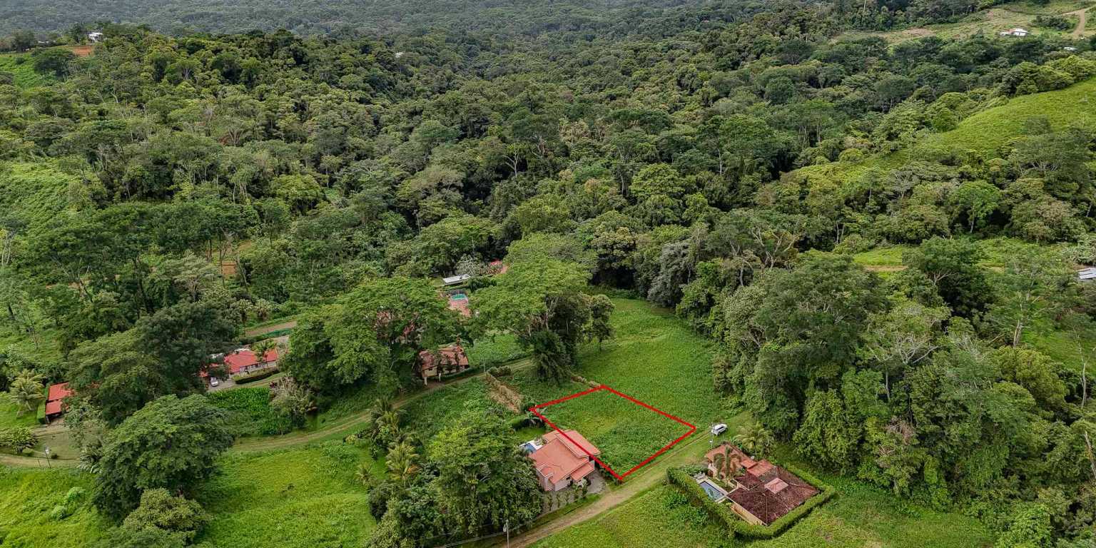 100 (16) Beautiful Sunny Lot in a Secure Gated Community with a Nearby Creek & Jungle-Covered Valley in Ojochal Costa Rica