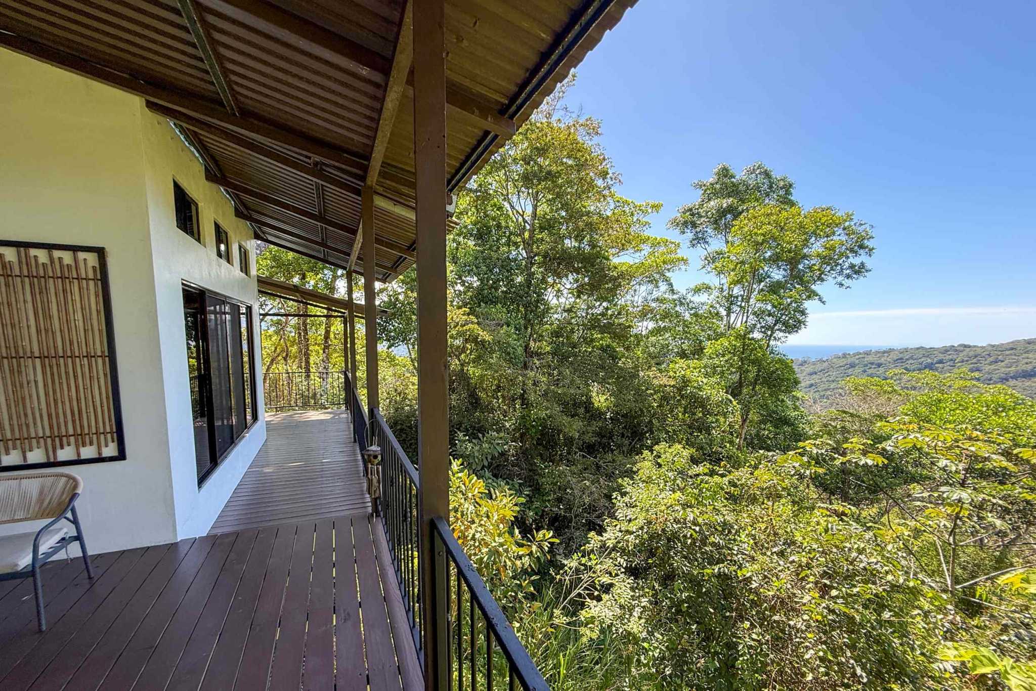 35756 (25) Totally Remodeled Coastal Jungle 2-Bedroom Sanctuary Home with Valley & Ocean Views in Lagunas above Dominical Costa Rica