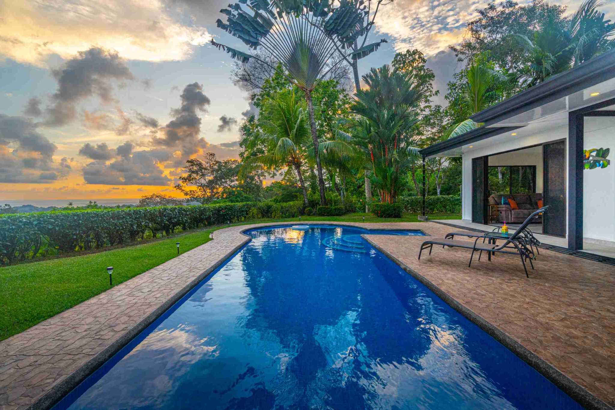 37654- (41) Breathtaking Ocean Sunset Views from 2-Bedroom Home in Ojochal Costa Rica