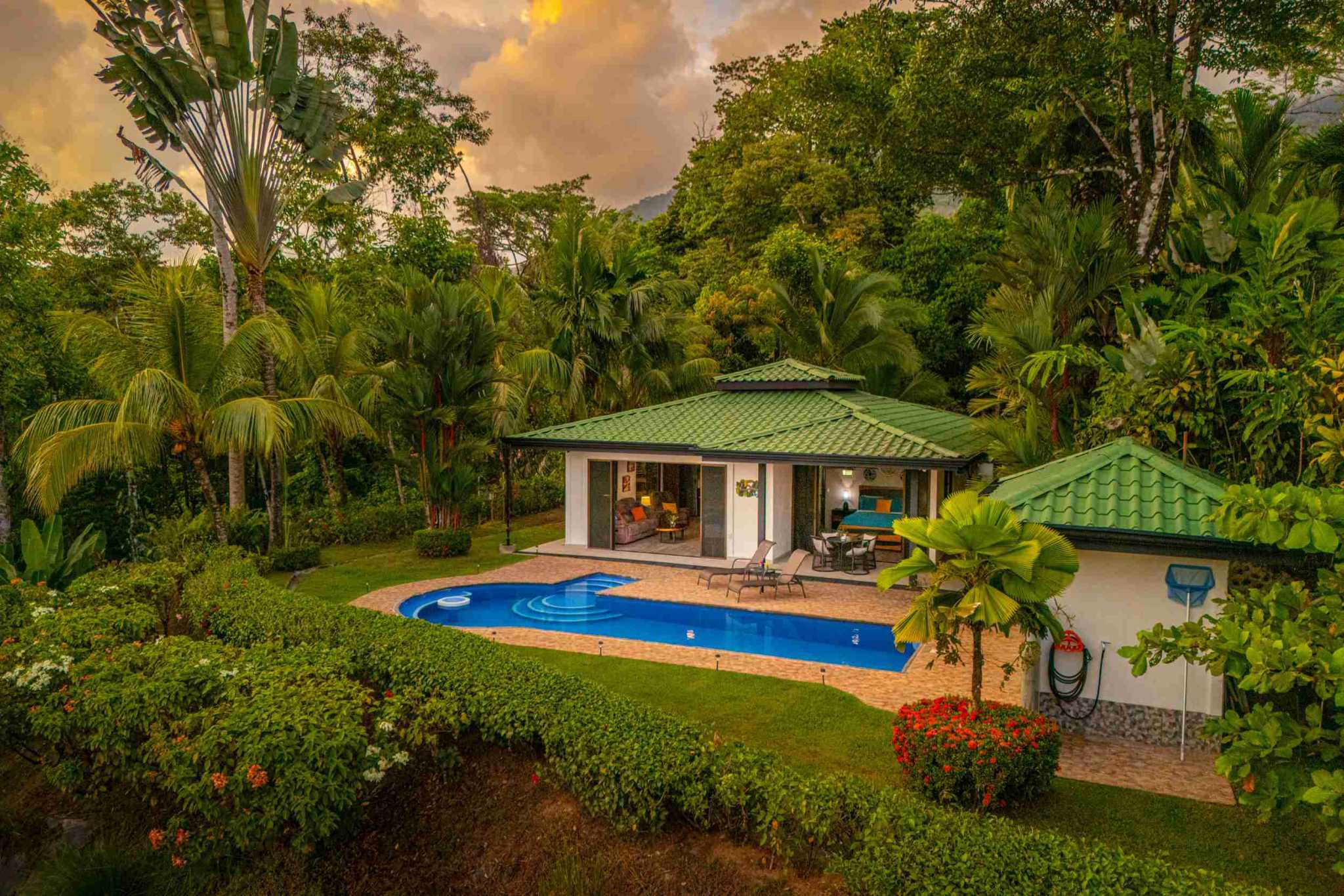 37654- (8) Breathtaking Ocean Sunset Views from 2-Bedroom Home in Ojochal Costa Rica
