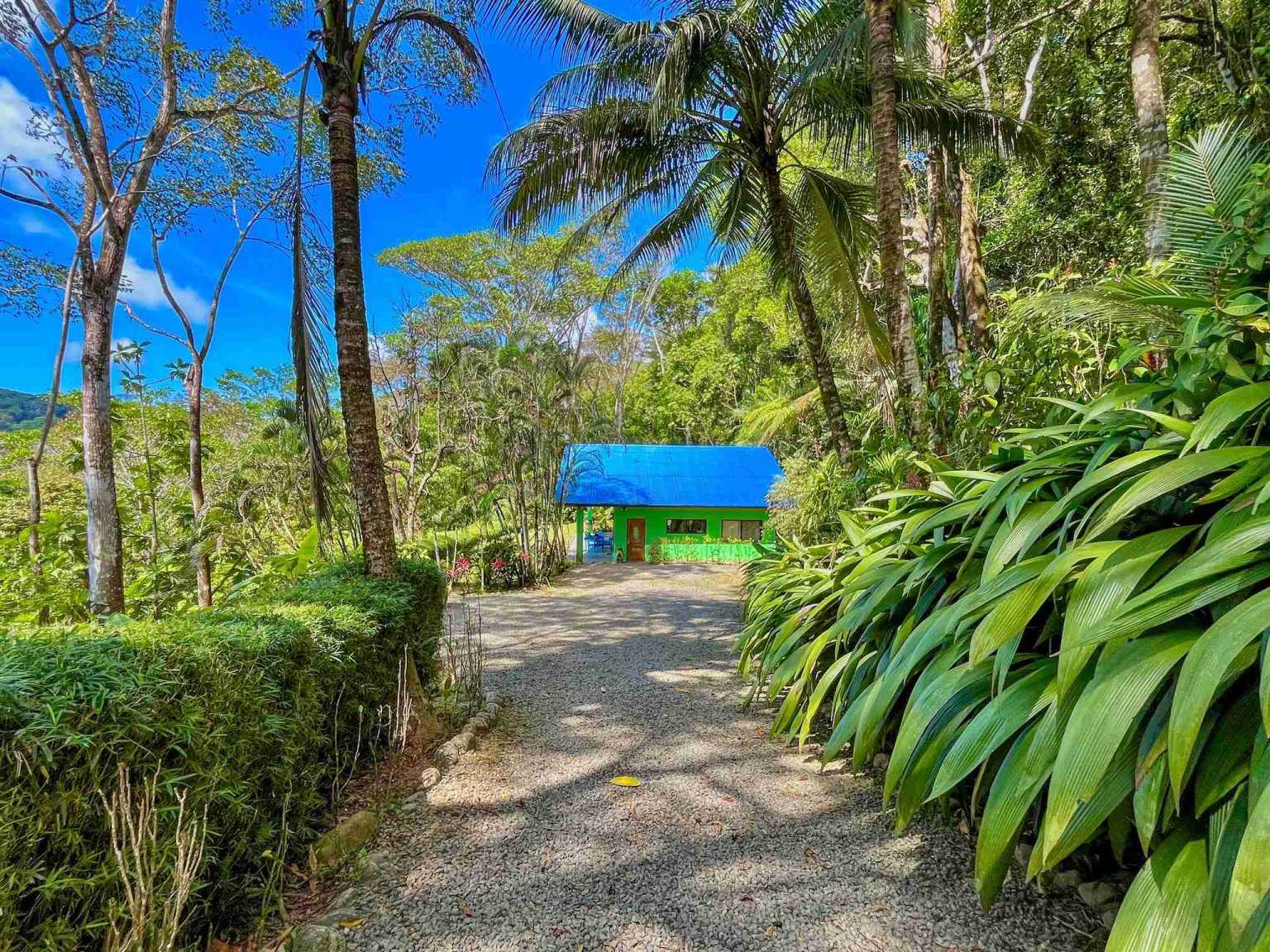 Colorful Jungle 2-Bedroom Ocean View Home with Privacy, Room to Build More in Lagunas near Dominical Costa Rica