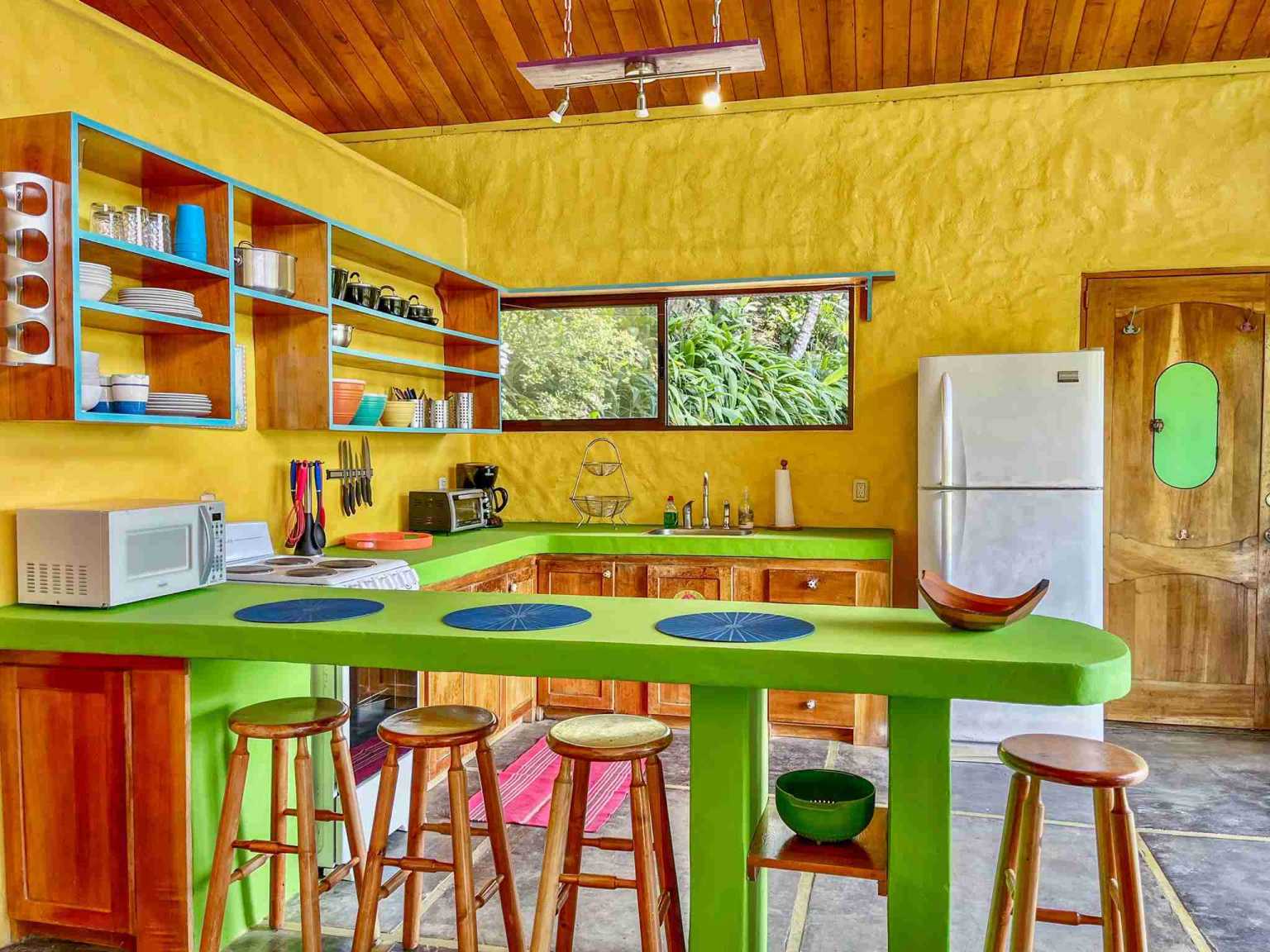 Colorful Jungle 2-Bedroom Ocean View Home with Privacy, Room to Build More in Lagunas near Dominical Costa Rica
