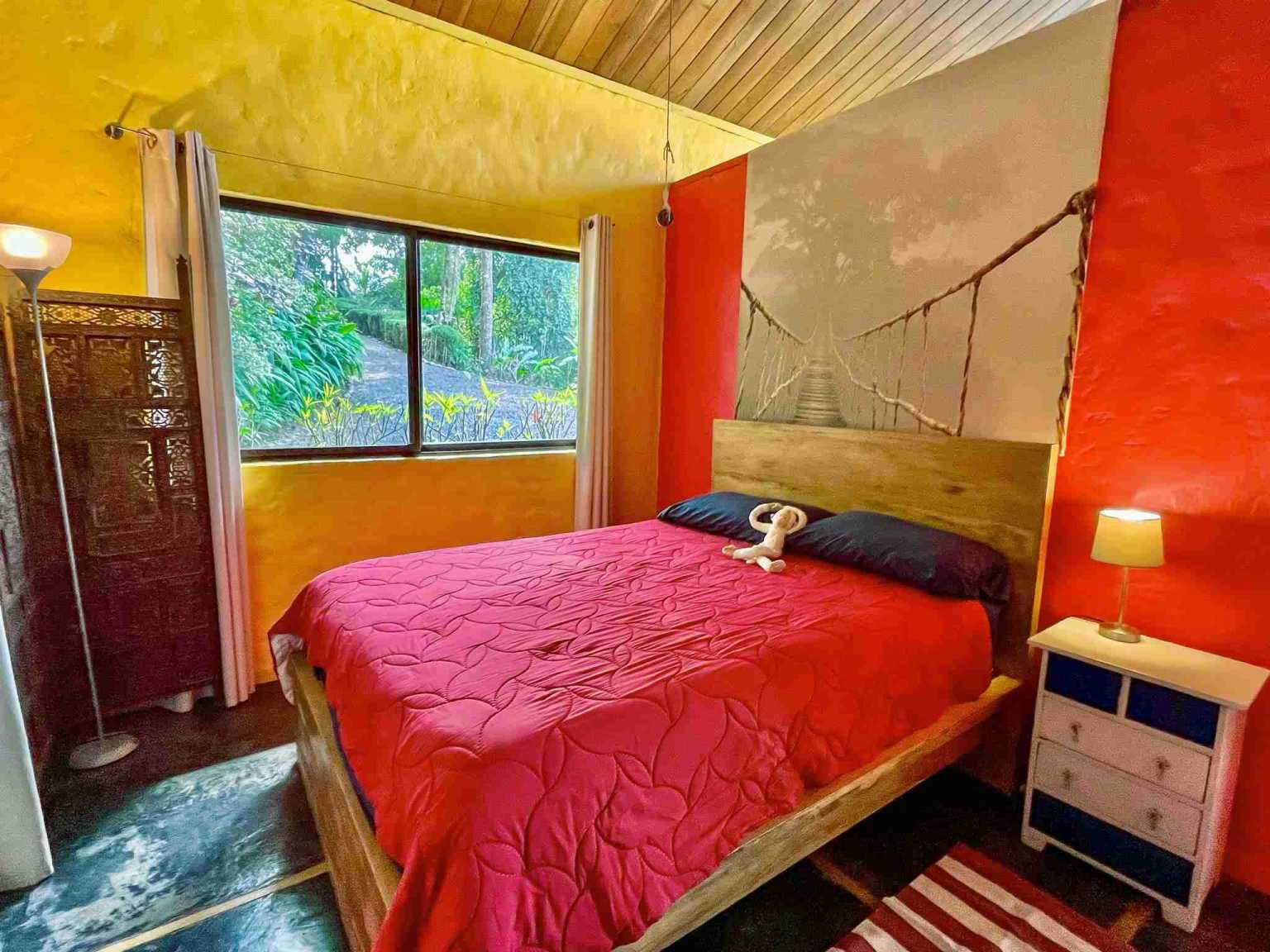 Colorful Jungle 2-Bedroom Ocean View Home with Privacy, Room to Build More in Lagunas near Dominical Costa Rica