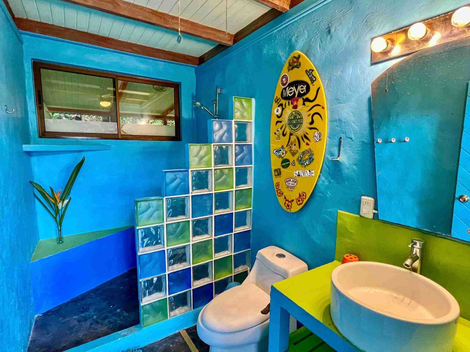 Colorful Jungle 2-Bedroom Ocean View Home with Privacy, Room to Build More in Lagunas near Dominical Costa Rica