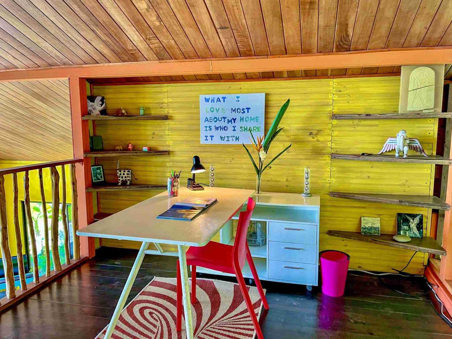 Colorful Jungle 2-Bedroom Ocean View Home with Privacy, Room to Build More in Lagunas near Dominical Costa Rica
