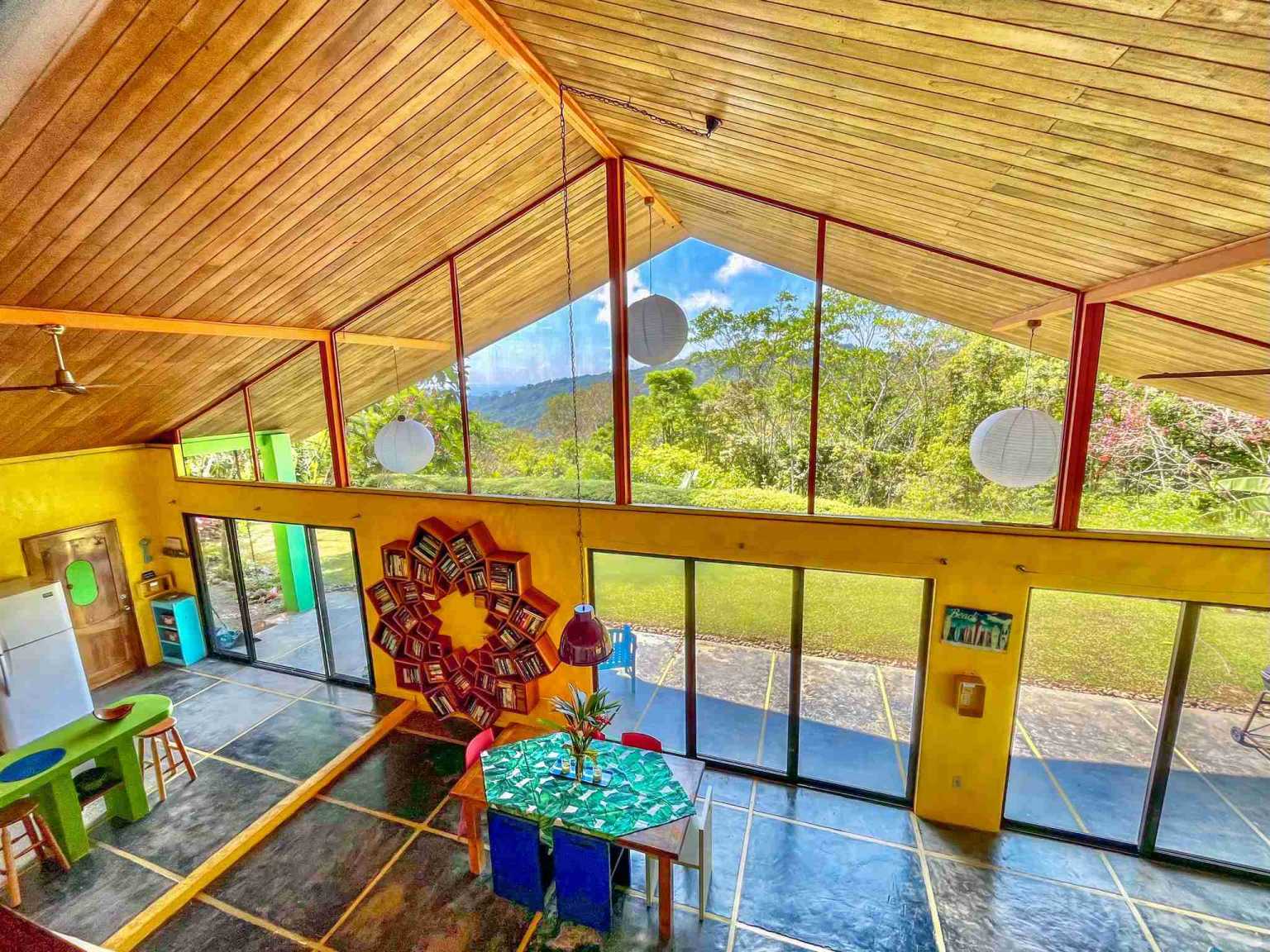 Colorful Jungle 2-Bedroom Ocean View Home with Privacy, Room to Build More in Lagunas near Dominical Costa Rica