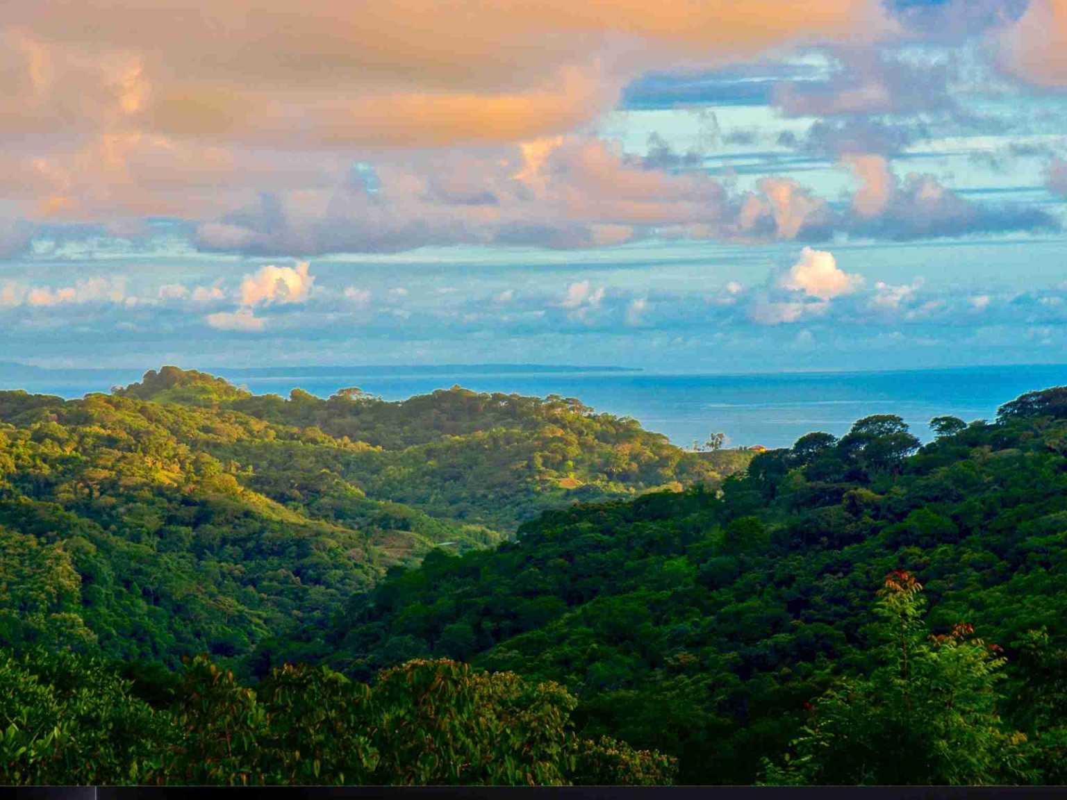 Colorful Jungle 2-Bedroom Ocean View Home with Privacy, Room to Build More in Lagunas near Dominical Costa Rica