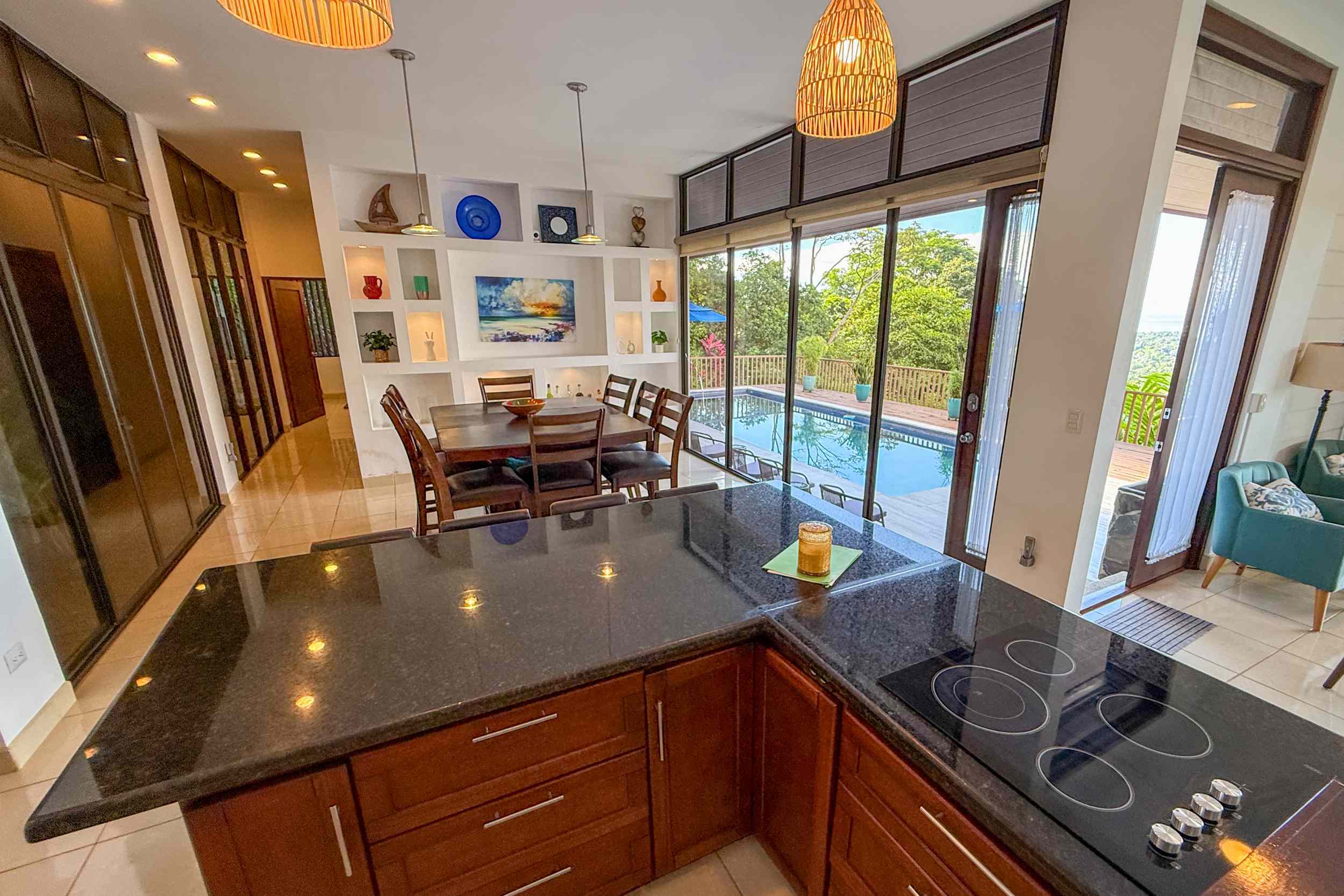 Panoramic Ocean View 4-Bedroom Home with Big Pool & Ample Space to Entertain in Ojochal Costa Rica