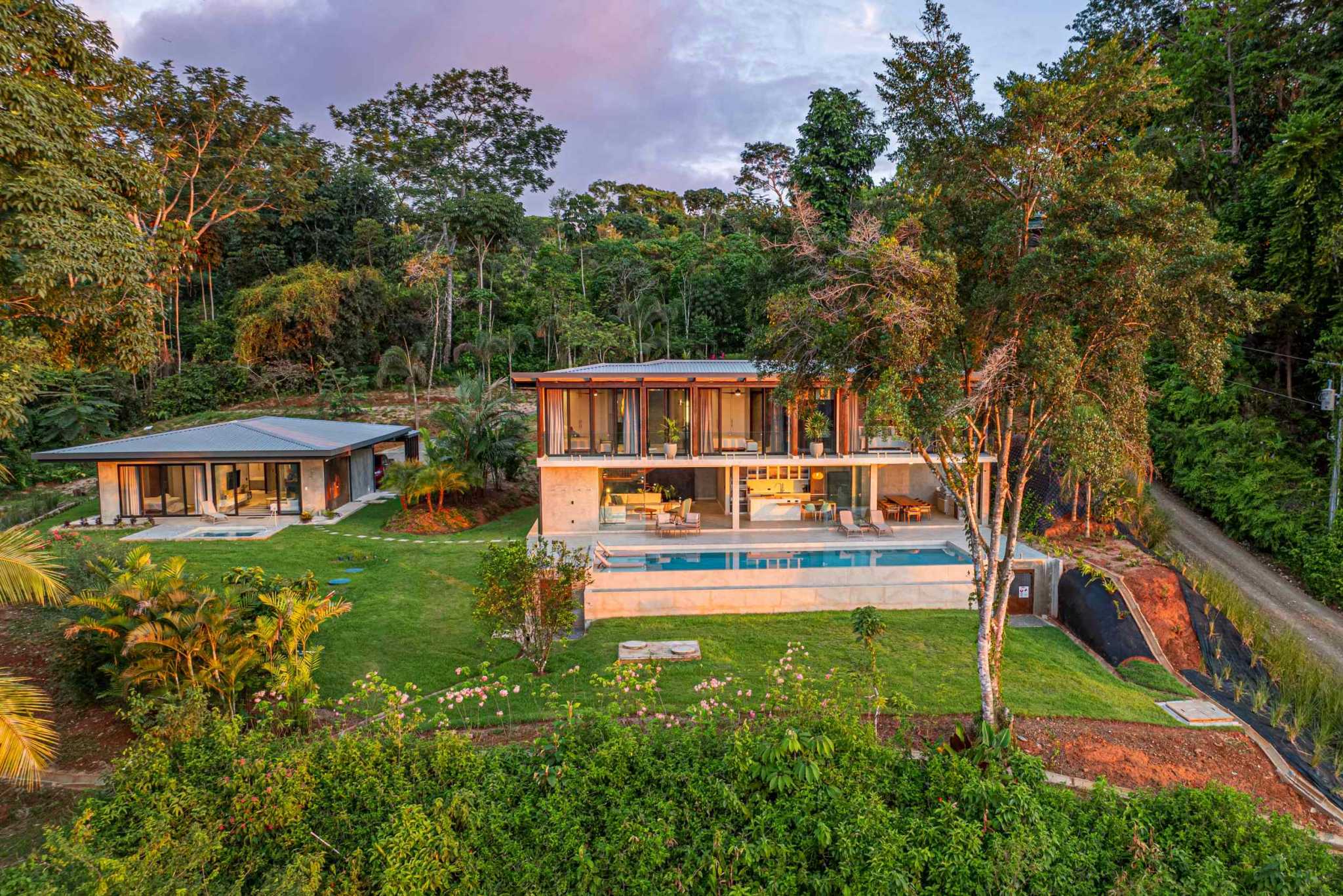 New-Construction Estate Property with 5+ Acres, Modern Style & Ocean Views of the Whale’s Tail in Uvita Costa Rica