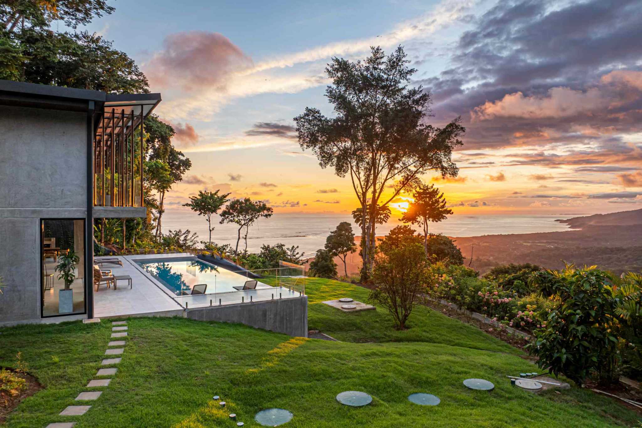 New-Construction Estate Property with 5+ Acres, Modern Style & Ocean Views of the Whale’s Tail in Uvita Costa Rica