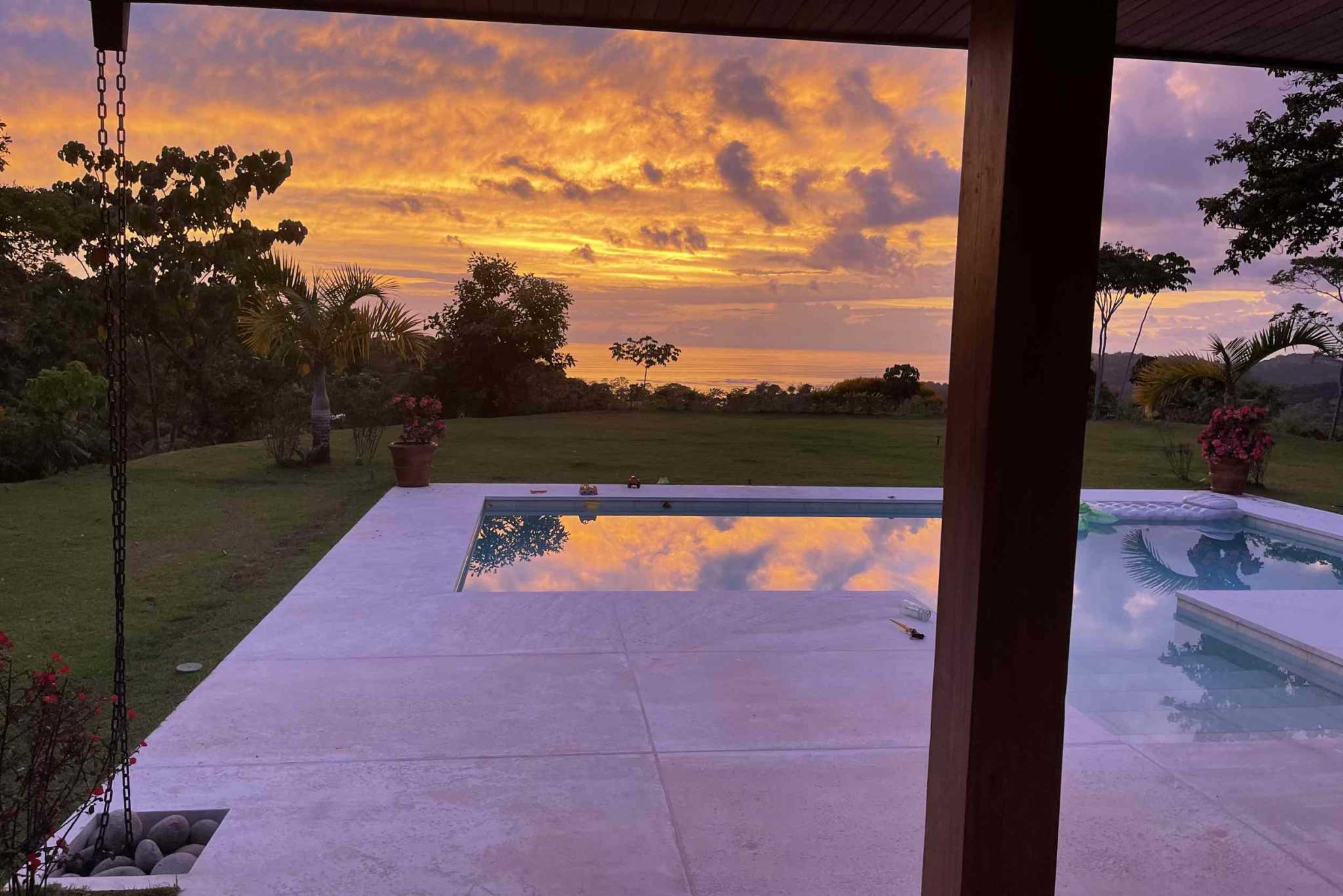 41627 (1) Ocean View 3-Bedroom Home on Desirable Perezoso Road with Wide Panoramic Sunset Ocean Views in Ojochal Costa Rica