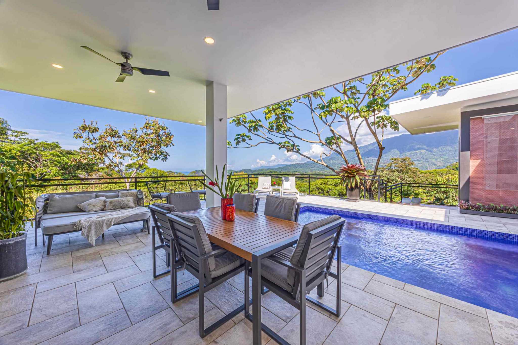 Stunning Mountain & Ocean Views in a 3-Bedroom Luxury Home on Calle Perezoso in Ojochal Costa Rica