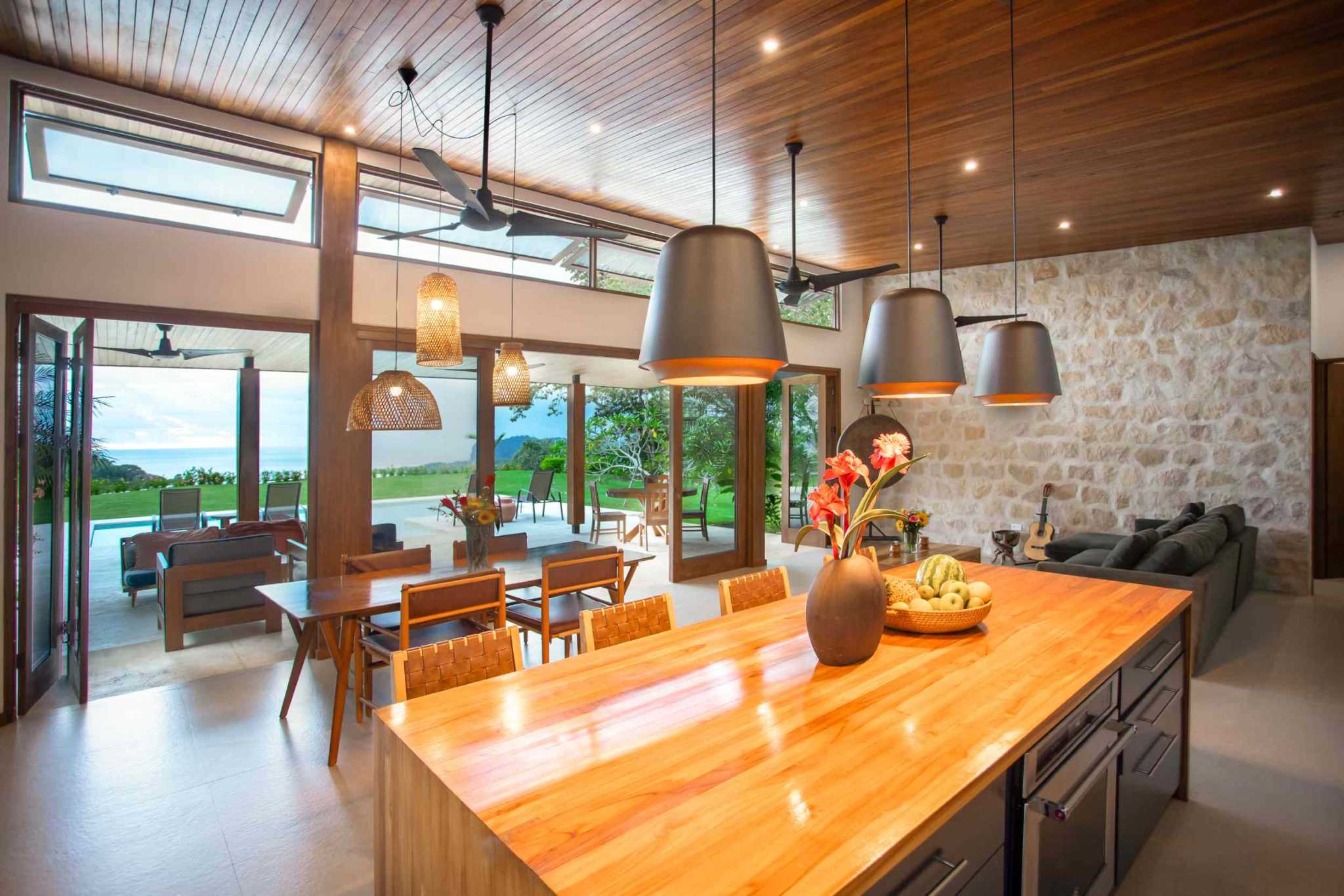 41627 (27) Ocean View 3-Bedroom Home on Desirable Perezoso Road with Wide Panoramic Sunset Ocean Views in Ojochal Costa Rica