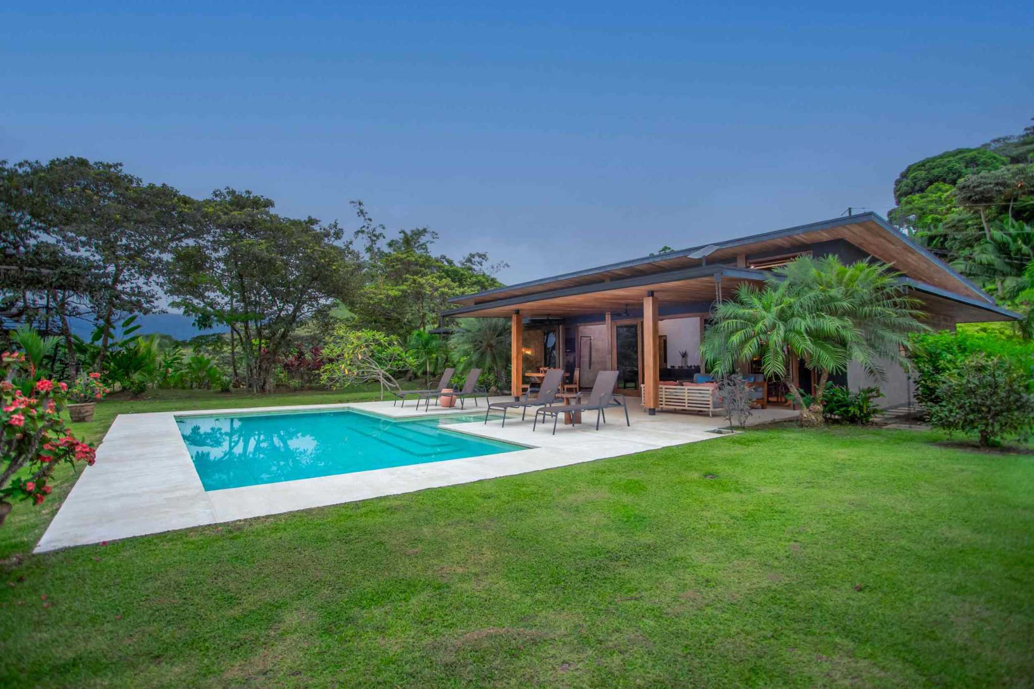 41627 (38) Ocean View 3-Bedroom Home on Desirable Perezoso Road with Wide Panoramic Sunset Ocean Views in Ojochal Costa Rica