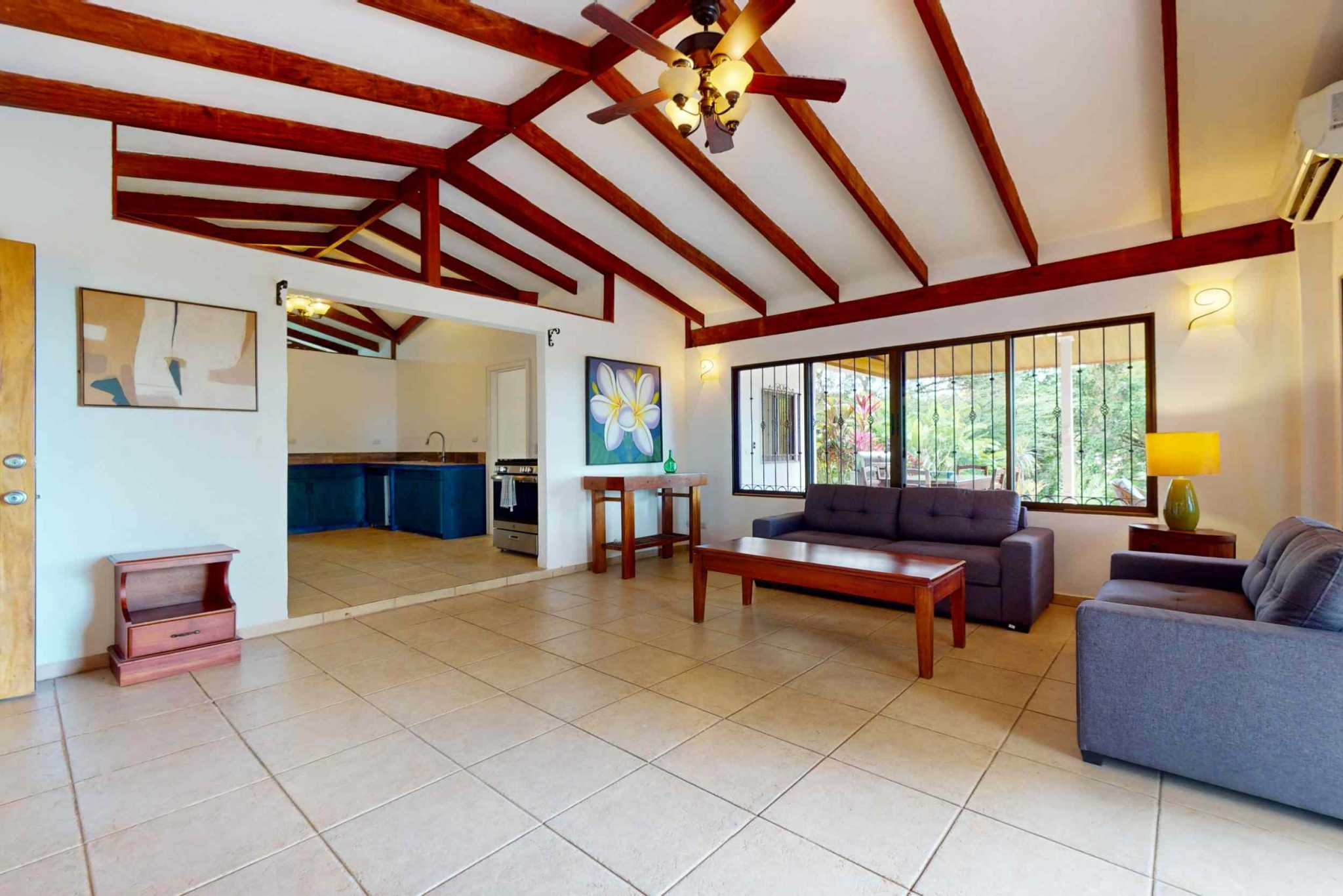 Charming 3 Bedroom Home on Lush Acreage with Pocket Ocean View in Ojochal Costa Rica