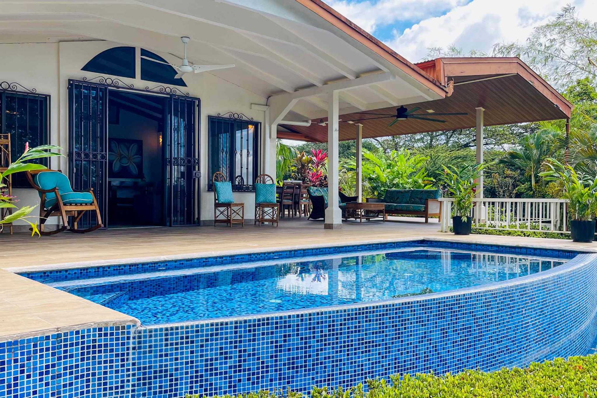 Charming 3 Bedroom Home on Lush Acreage with Pocket Ocean View in Ojochal Costa Rica