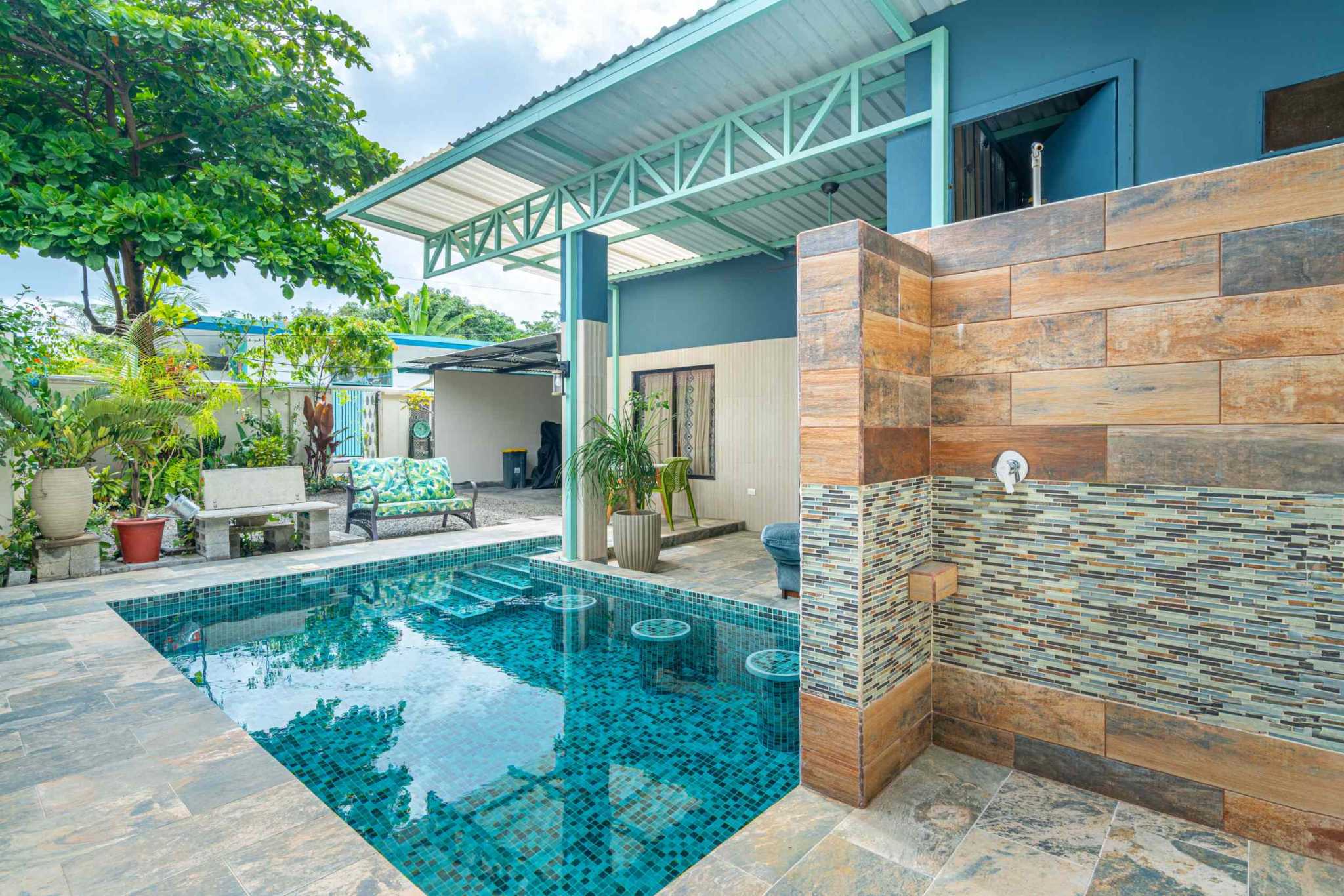43534 (16) Beautiful 3-Bedroom Main Home with Two Rental Villas and Pool in Walk-to-Beach Location in Bahia near Uvita Costa Rica