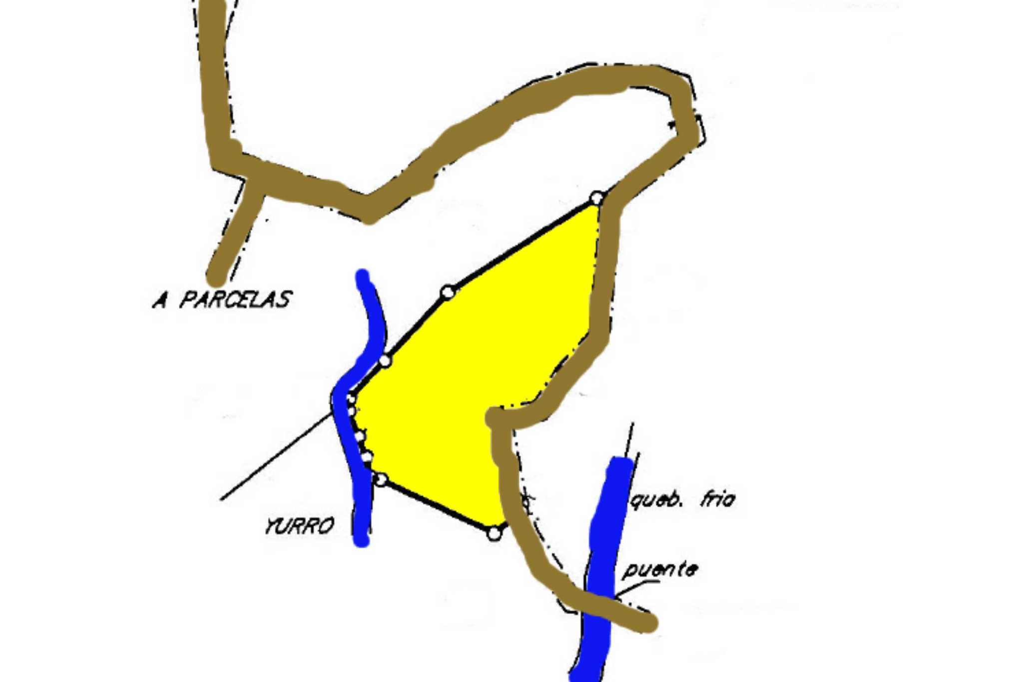 Plano layout Private Creekside Land with Big Flat Building Area on 1.25 Acres in the Costa Azul community in Tres Rios Costa Rica