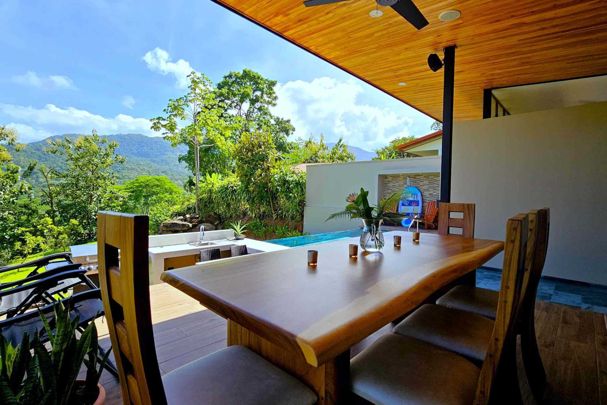 43861 (14) Elegant New 2-Bedroom Home with 2 Extra Building Pads + Mountain Views with Pool on La Union Road in Uvita Costa Rica
