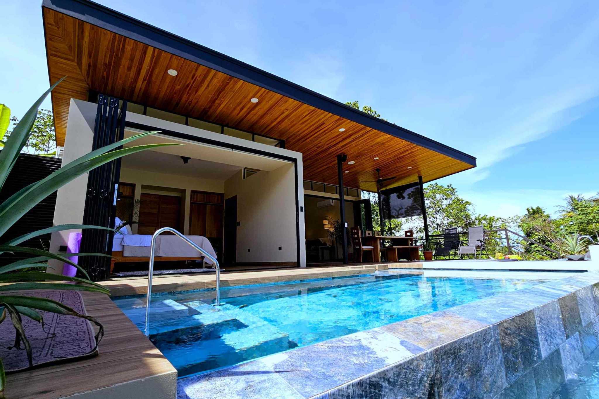 43861 (19) Elegant New 2-Bedroom Home with 2 Extra Building Pads + Mountain Views with Pool on La Union Road in Uvita Costa Rica