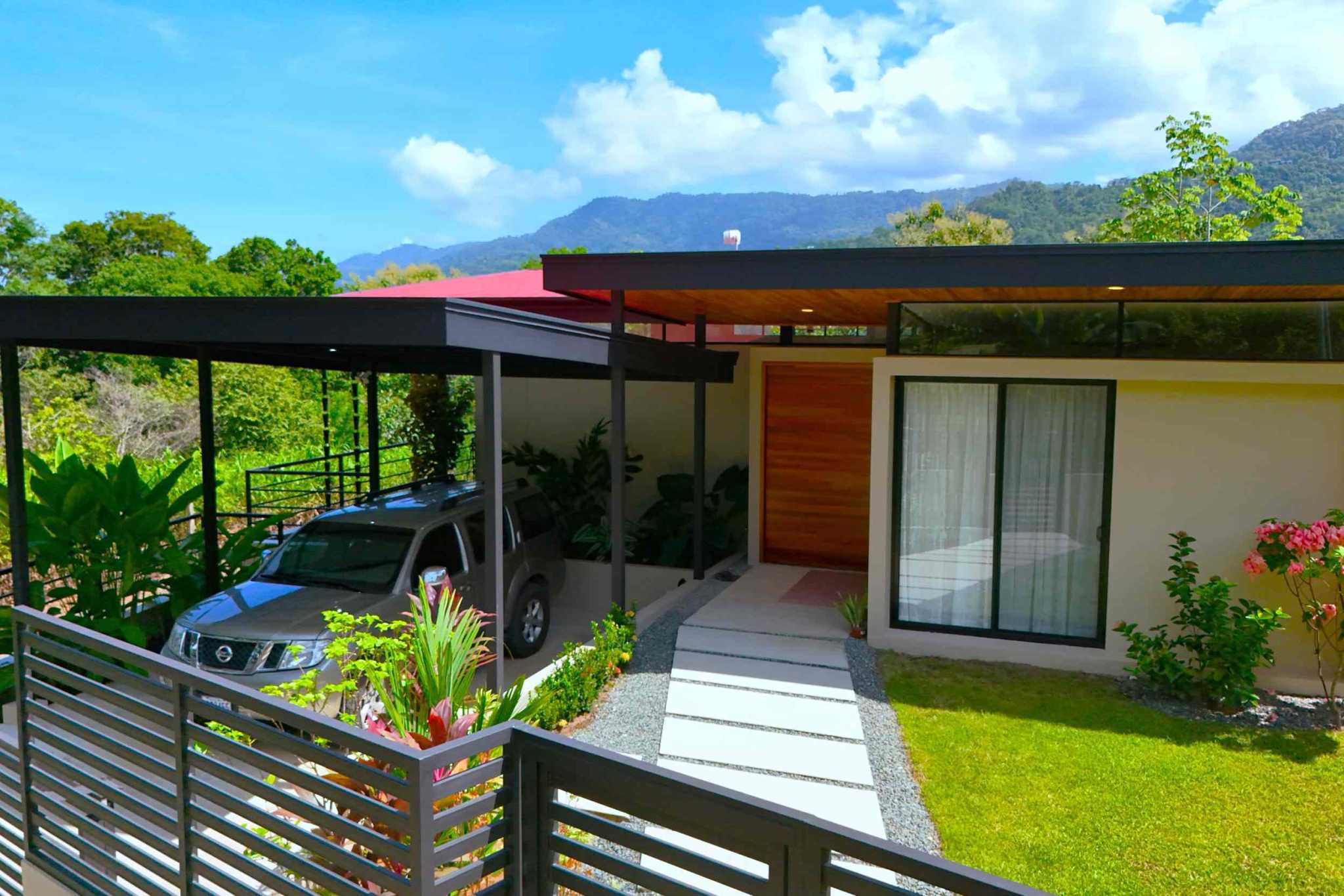 43861 (41) Elegant New 2-Bedroom Home with 2 Extra Building Pads + Mountain Views with Pool on La Union Road in Uvita Costa Rica