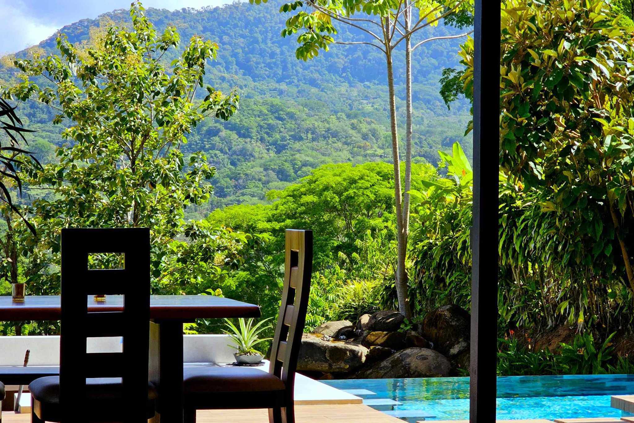 43861 (43) Elegant New 2-Bedroom Home with 2 Extra Building Pads + Mountain Views with Pool on La Union Road in Uvita Costa Rica