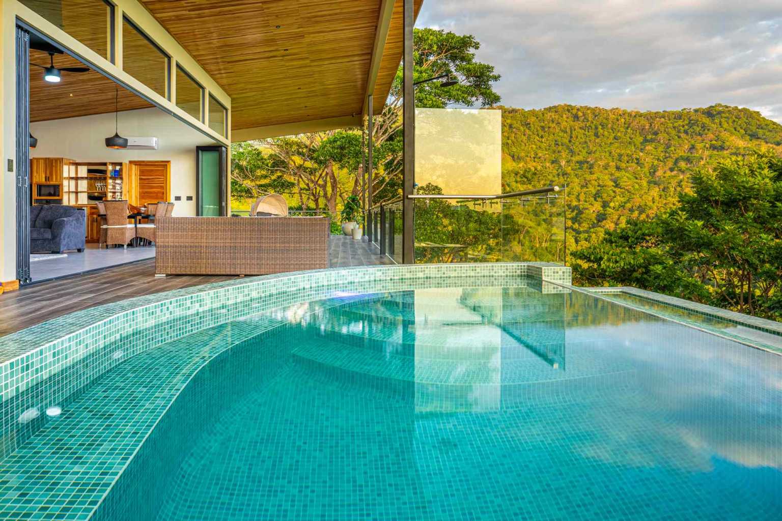 Amazing 4-Bedroom Home with Pool and Incredible Whale’s Tail & Sunset Ocean Views in San Josesito above Uvita Costa Rica