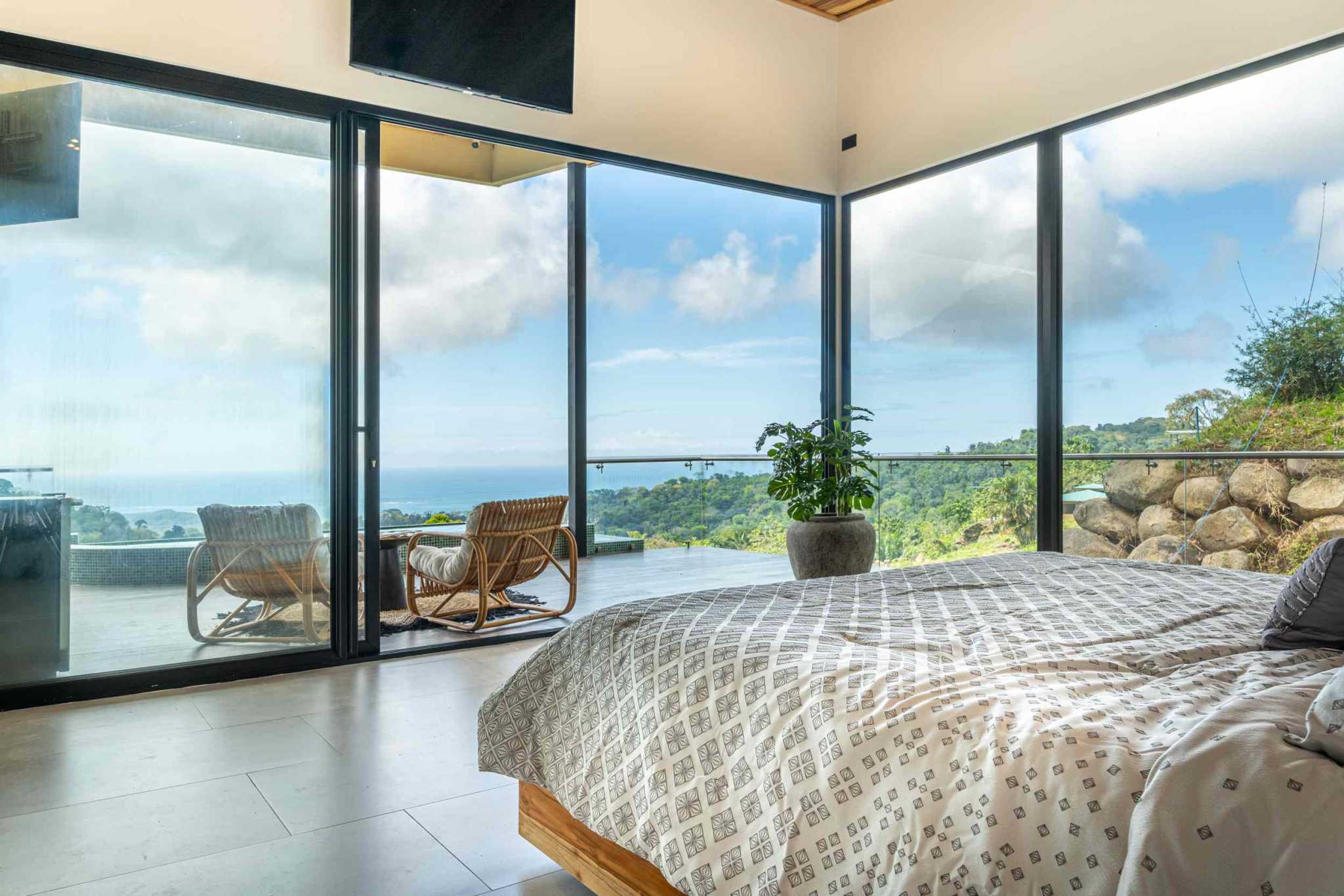 Amazing 4-Bedroom Home with Pool and Incredible Whale’s Tail & Sunset Ocean Views in San Josesito above Uvita Costa Rica