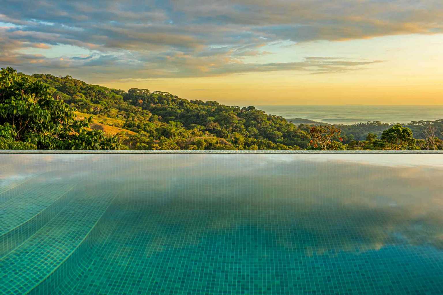 Amazing 4-Bedroom Home with Pool and Incredible Whale’s Tail & Sunset Ocean Views in San Josesito above Uvita Costa Rica