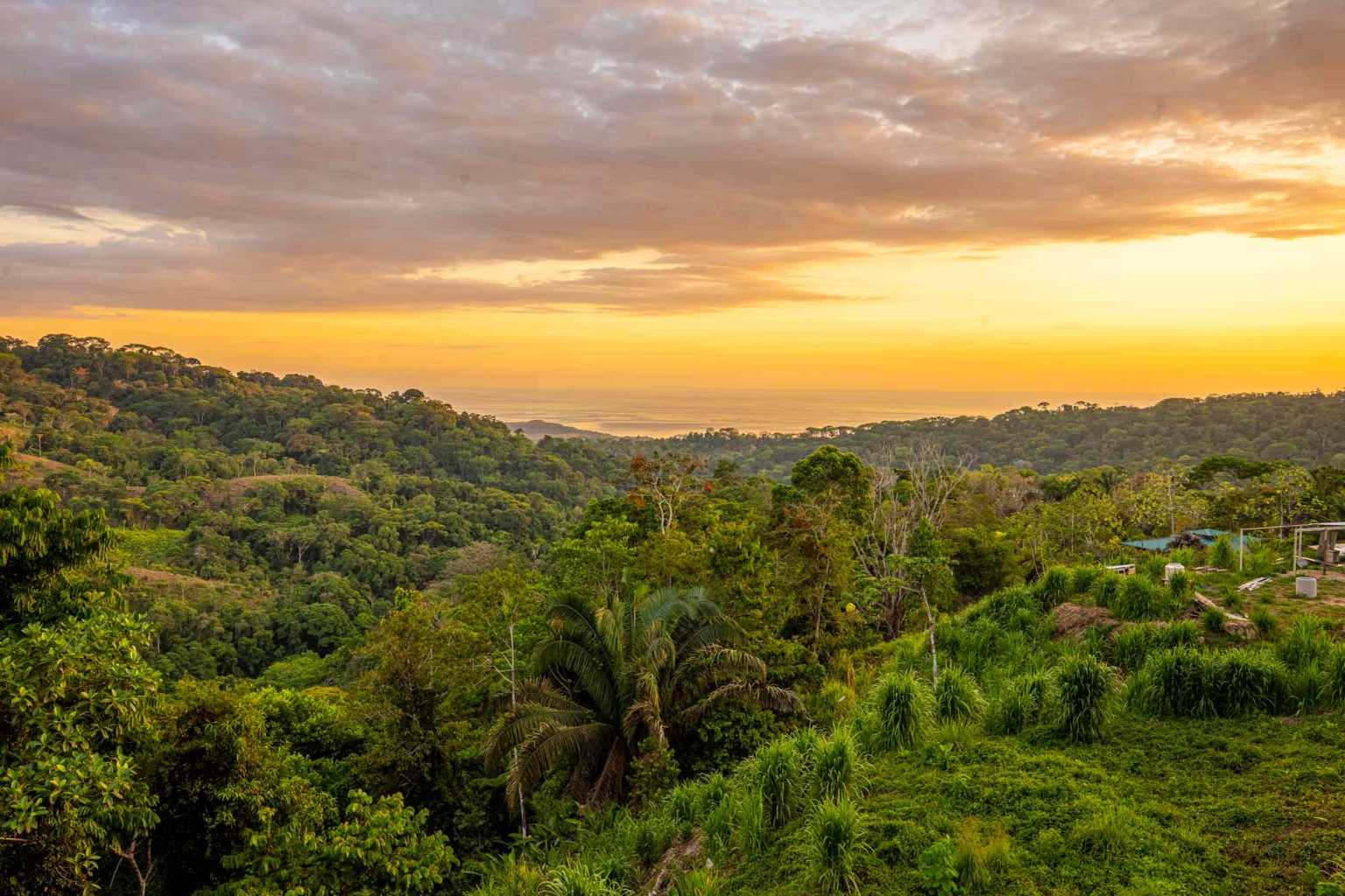 Amazing 4-Bedroom Home with Pool and Incredible Whale’s Tail & Sunset Ocean Views in San Josesito above Uvita Costa Rica
