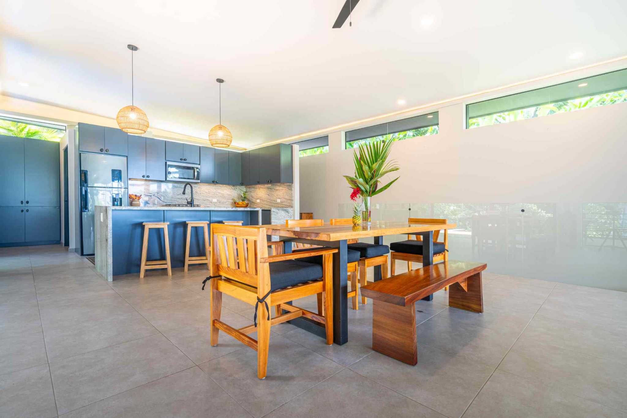 Escaleras Modern Elegance with Ocean Window Views and Jungle Tranquility in Dominicalito Costa Rica