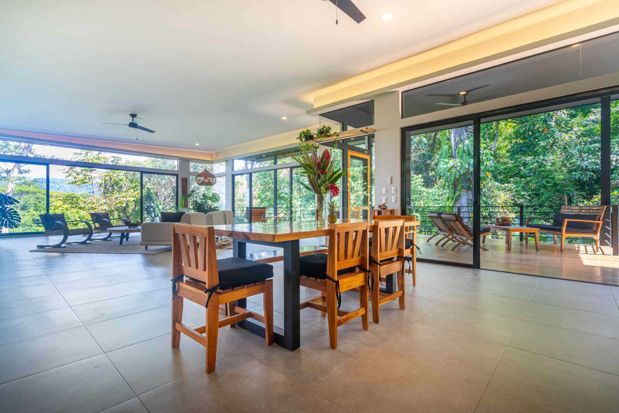 Escaleras Modern Elegance with Ocean Window Views and Jungle Tranquility in Dominicalito Costa Rica