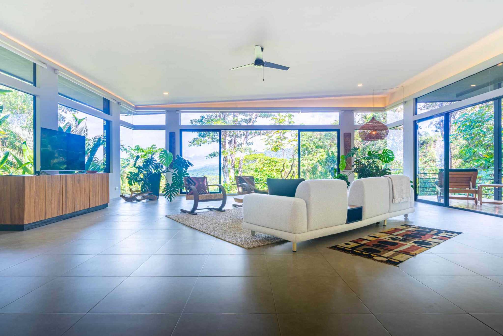 Escaleras Modern Elegance with Ocean Window Views and Jungle Tranquility in Dominicalito Costa Rica