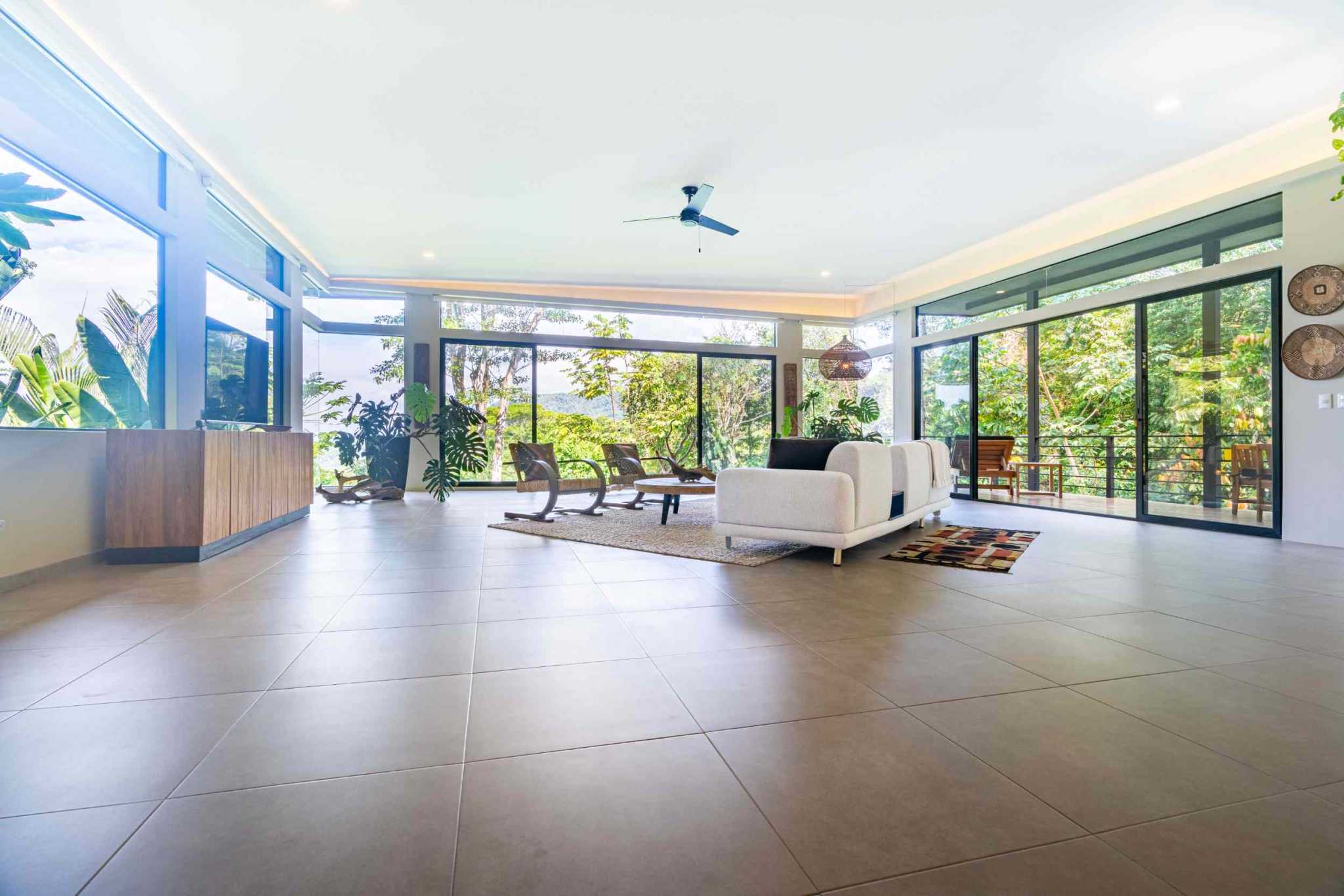 Escaleras Modern Elegance with Ocean Window Views and Jungle Tranquility in Dominicalito Costa Rica