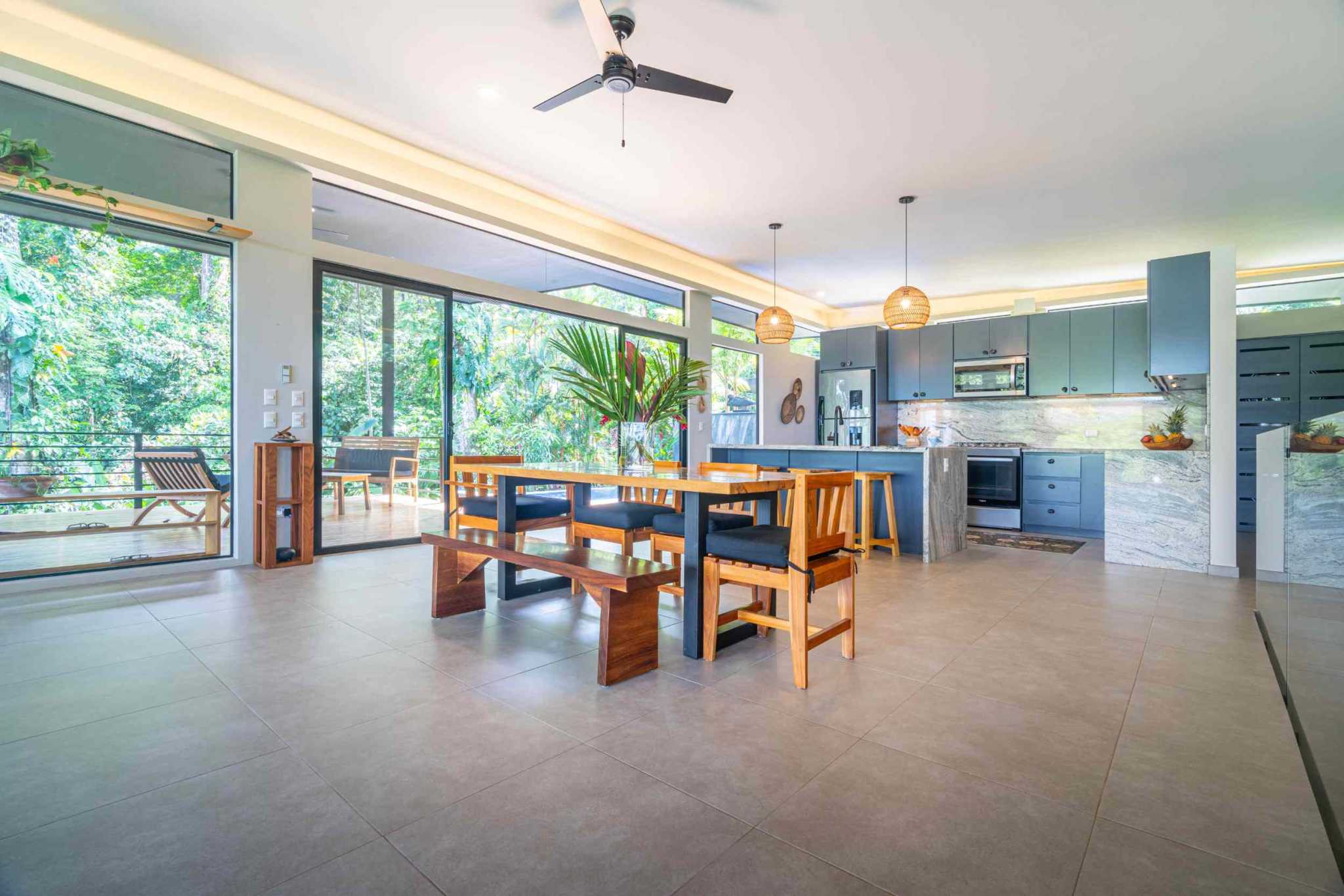 Escaleras Modern Elegance with Ocean Window Views and Jungle Tranquility in Dominicalito Costa Rica