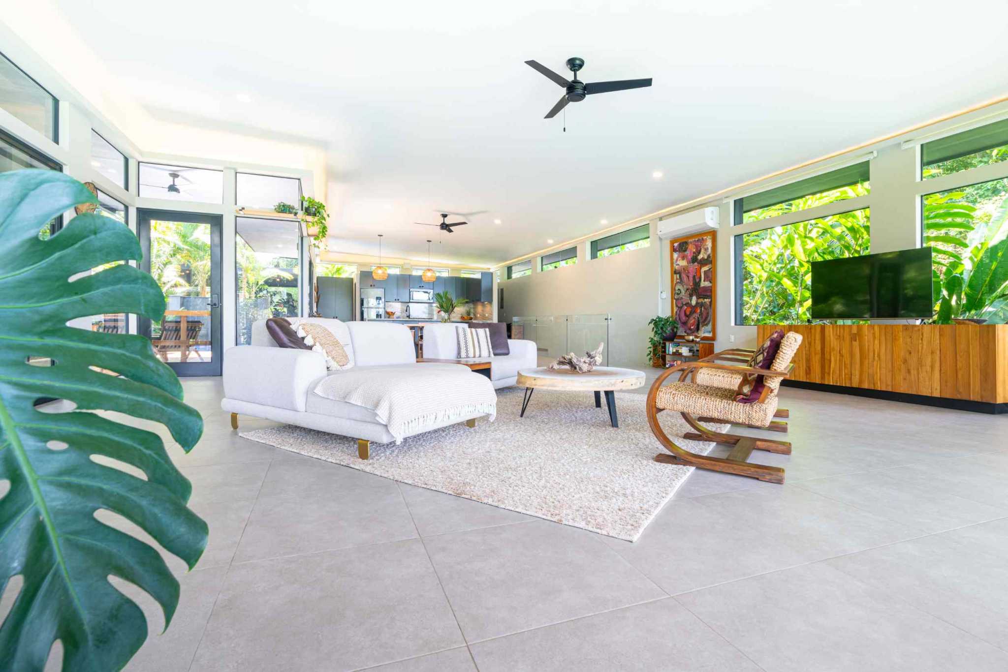 Escaleras Modern Elegance with Ocean Window Views and Jungle Tranquility in Dominicalito Costa Rica