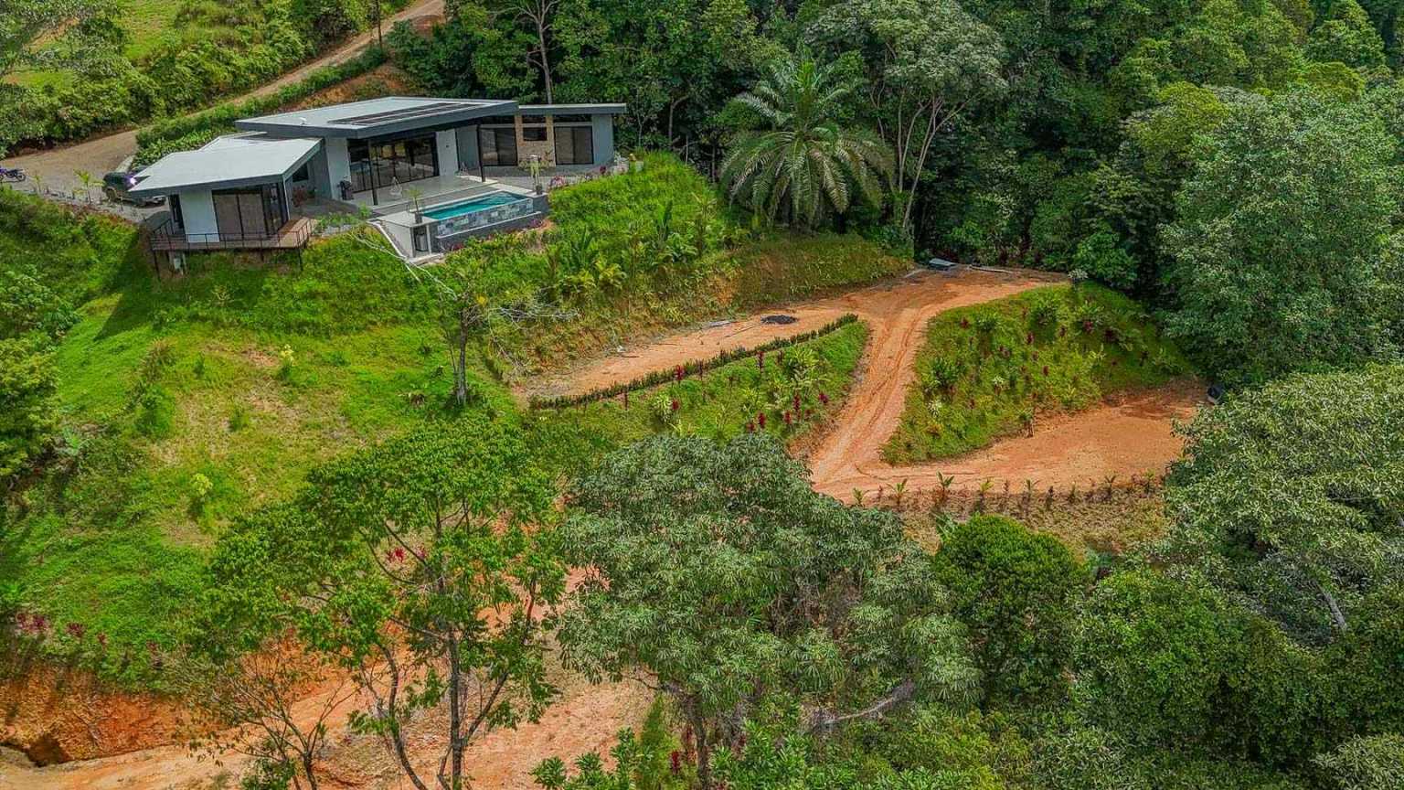46127 (93) Modern 3-Bedroom Jungle Home with Infinity Pool & Mountain Views in Desirable Finca Maranon in Ojochal Costa Rica