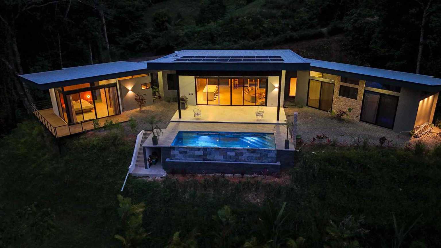 46127 (25) Modern 3-Bedroom Jungle Home with Infinity Pool & Mountain Views in Desirable Finca Maranon in Ojochal Costa Rica