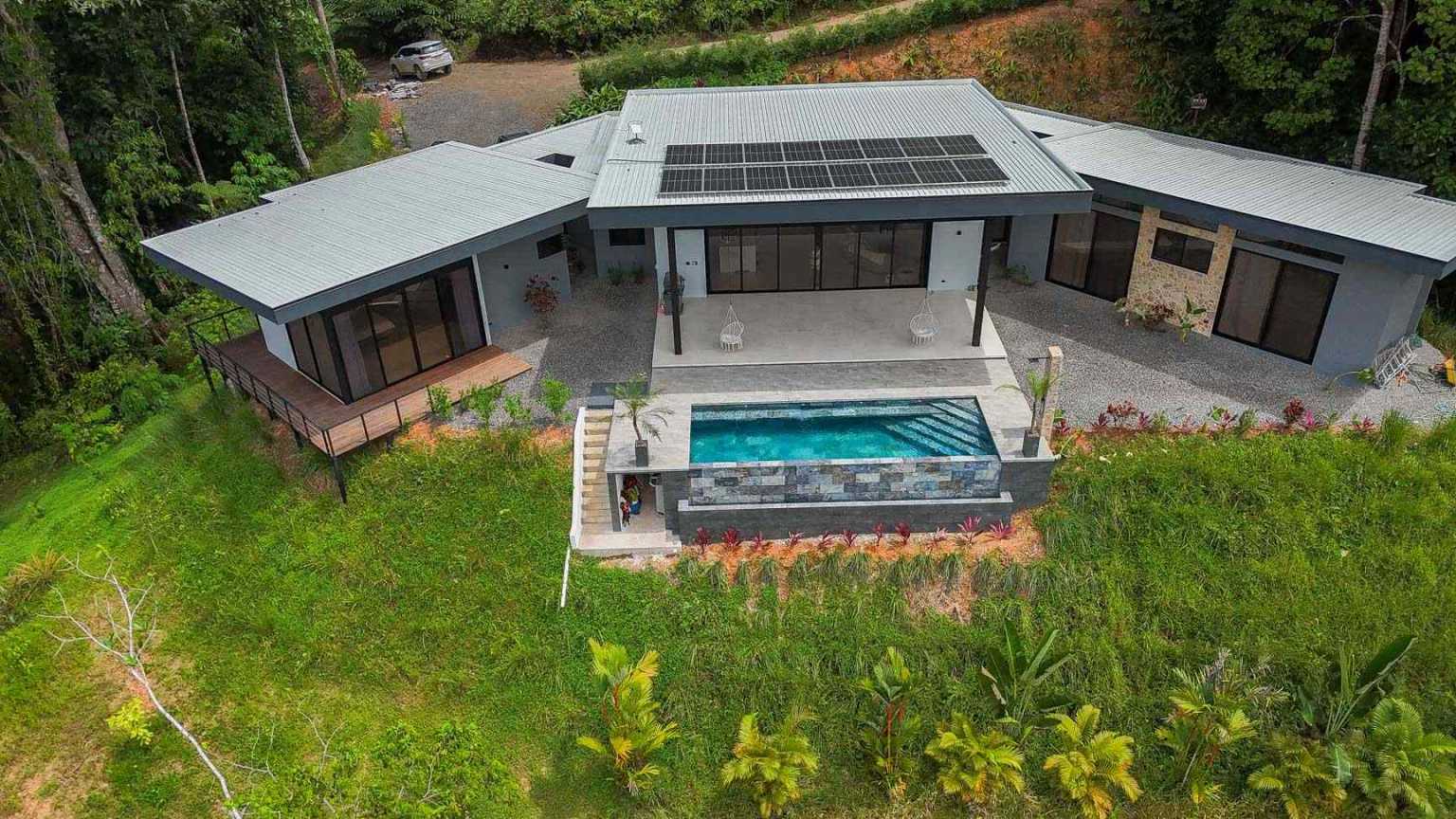 46127 (57) Modern 3-Bedroom Jungle Home with Infinity Pool & Mountain Views in Desirable Finca Maranon in Ojochal Costa Rica