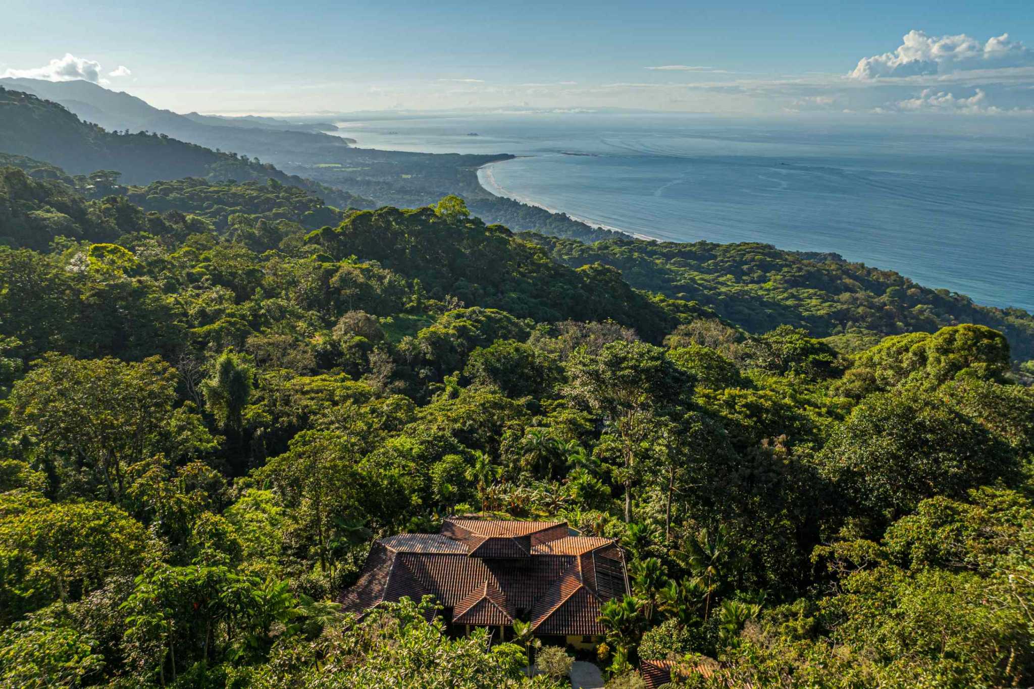 47853 (16) Oceanview 3-Bedroom Home with Guest House & Pool in Costa Verde Estates above Dominicalito Costa Rica